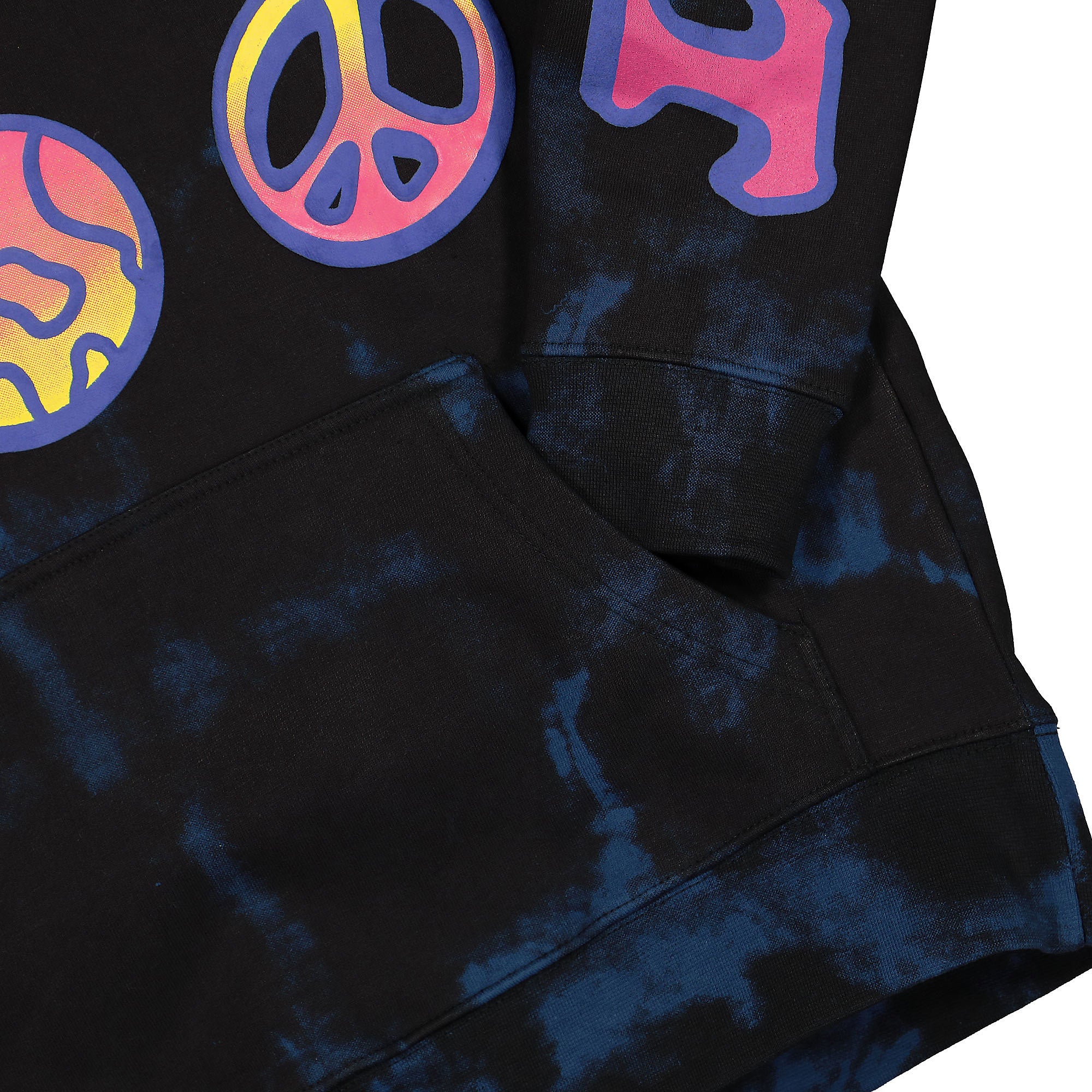 Market Cali Peace Tie-Dye Hoodie Navy Smoke Tie-Dye Hoodies Detailfoto | Overkill