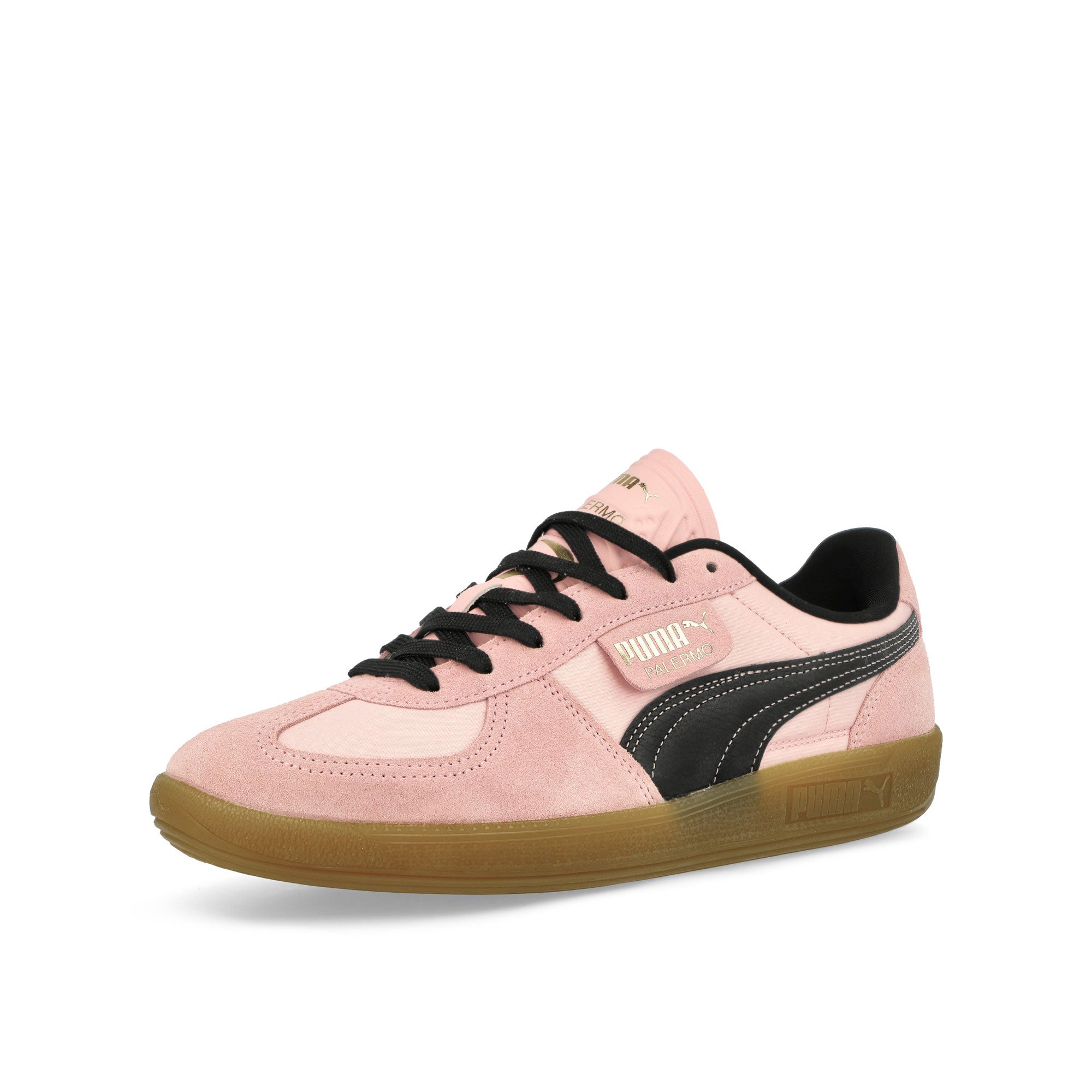 Puma Palermo F.C. x Puma Palermo Bright Pink - Puma Black Low Top Sneakers Close Up | Overkill