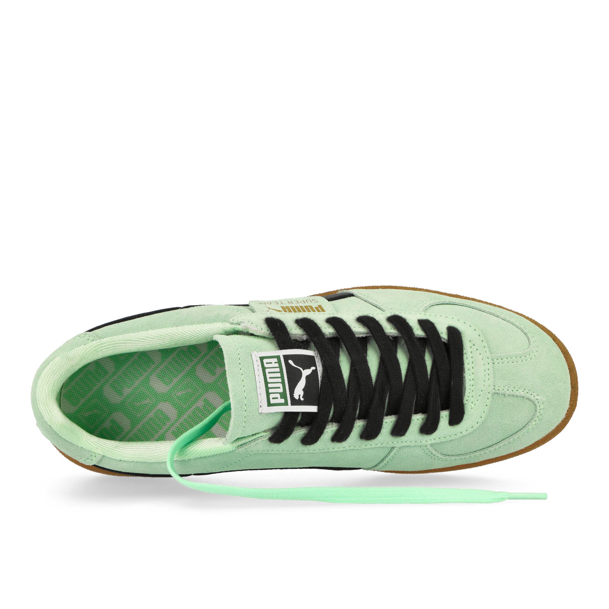 Puma Super Team Suede Fresh Mint - Puma White - Gum Low Top Sneakers Detailfoto | Overkill