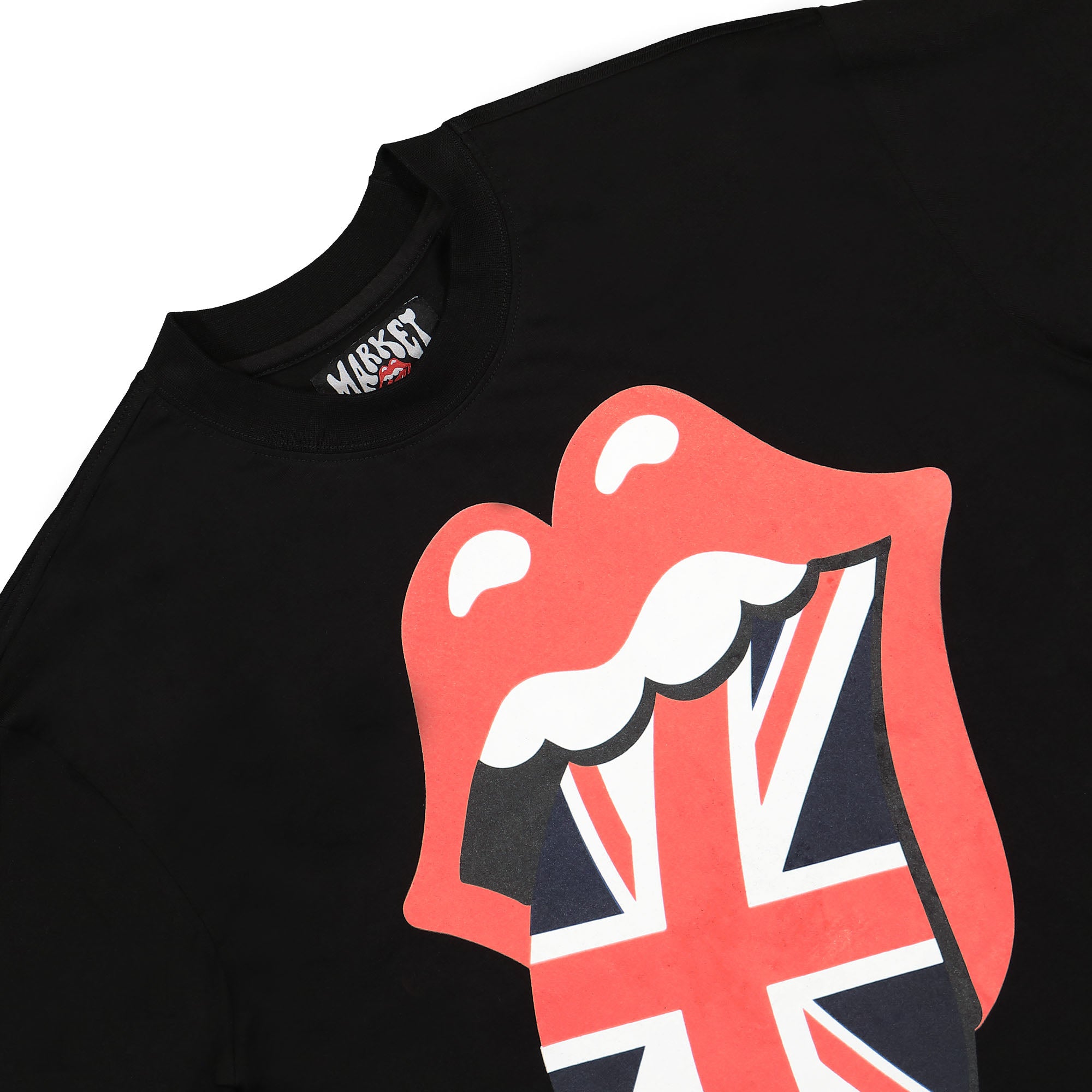 Market World Flag Longsleeved T-Shirt Black Longsleeves Material | Overkill