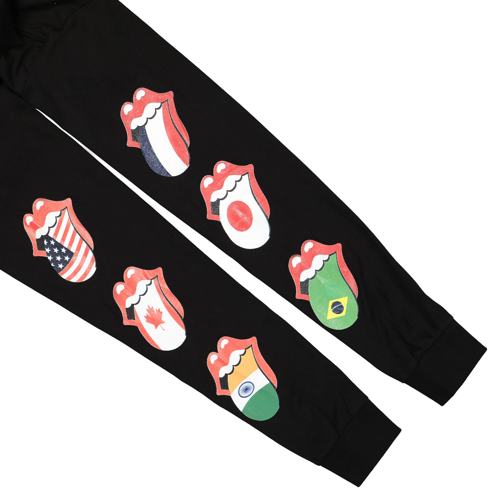 Market World Flag Longsleeved T-Shirt Black Longsleeves Detailfoto | Overkill