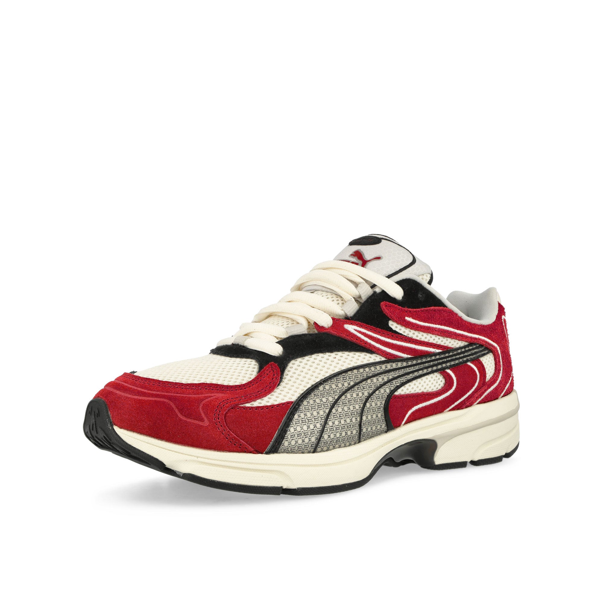 Puma Extos Collector Frosted Ivory - Intense Red Low Top Sneakers Close Up | Overkill