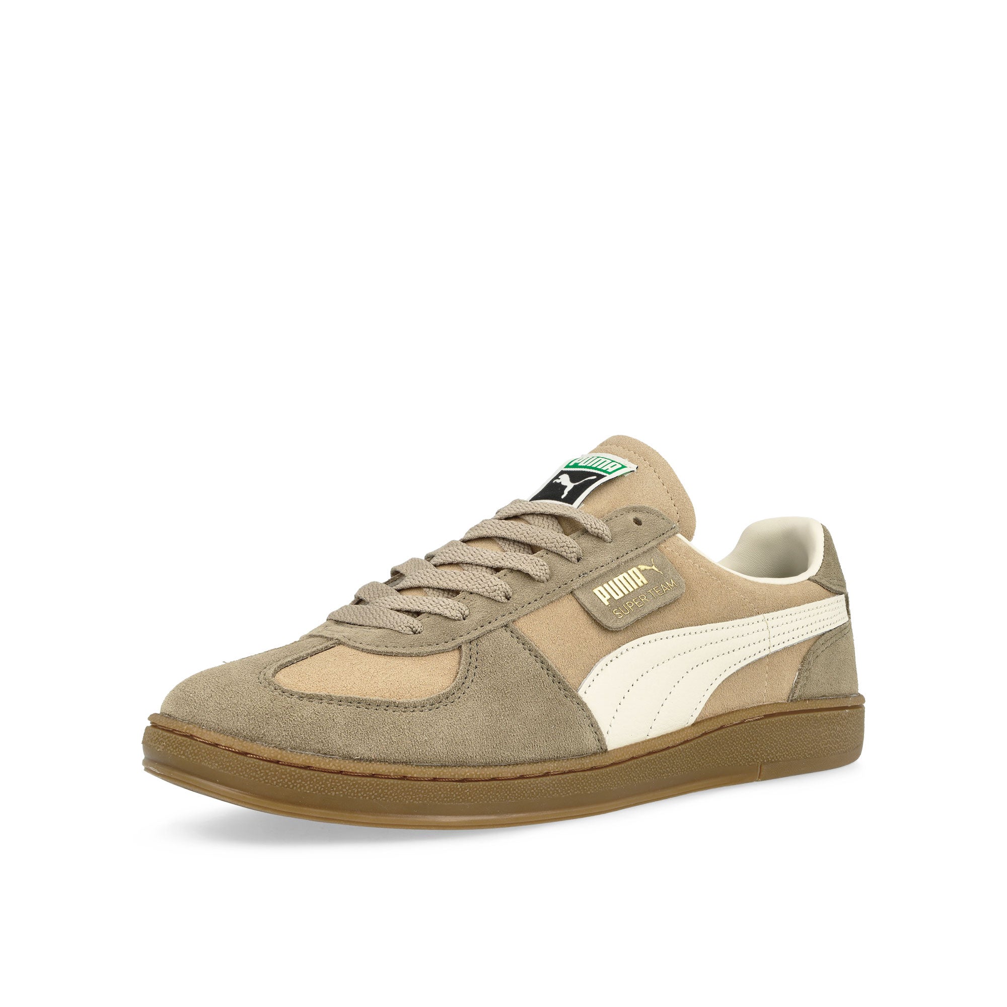 Puma Super Team SD Sand Dune-Frosted Ivory Low Top Sneakers Close Up | Overkill