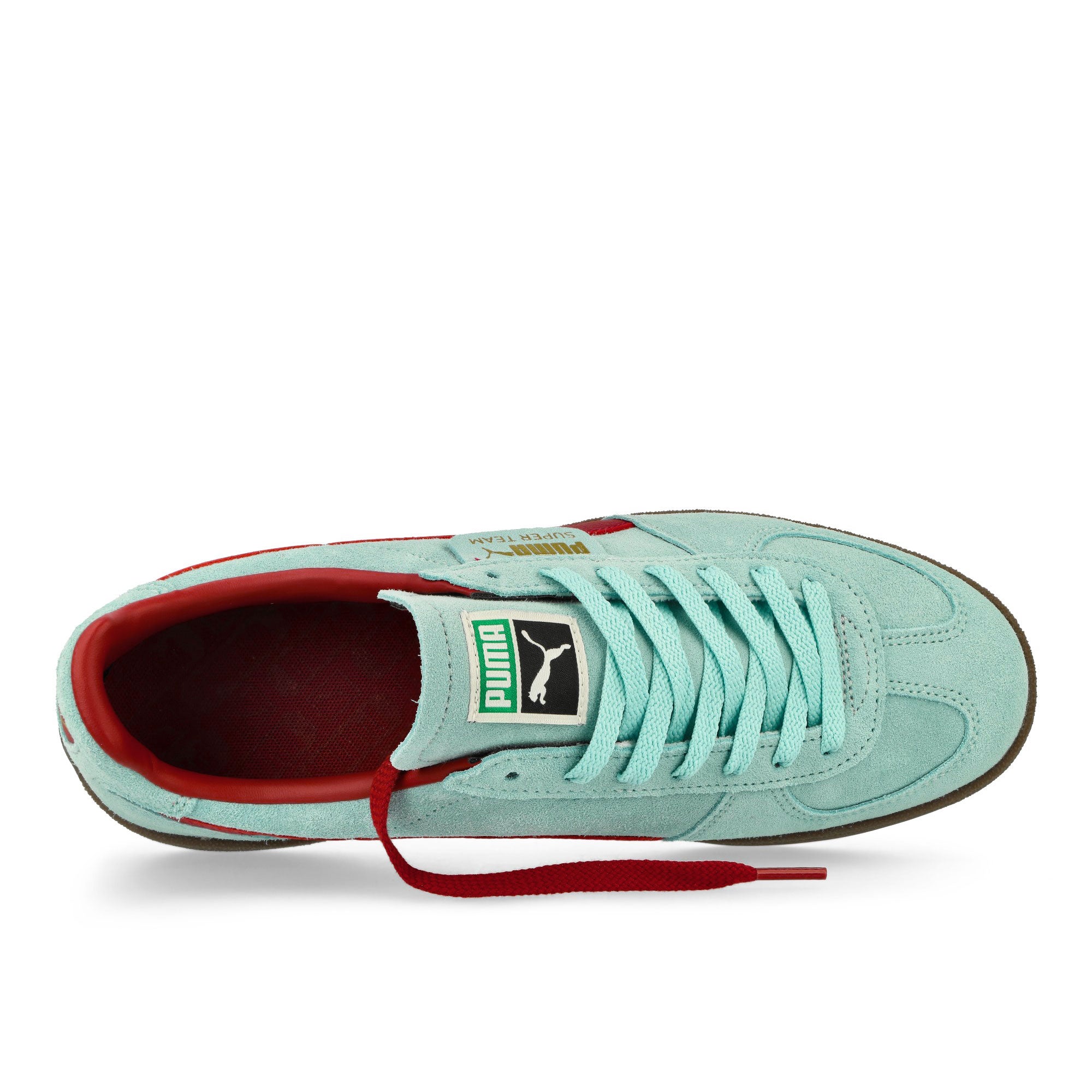 Puma Super Team SD Safe Lake / Dark Crimson Low Top Sneakers Detailfoto | Overkill