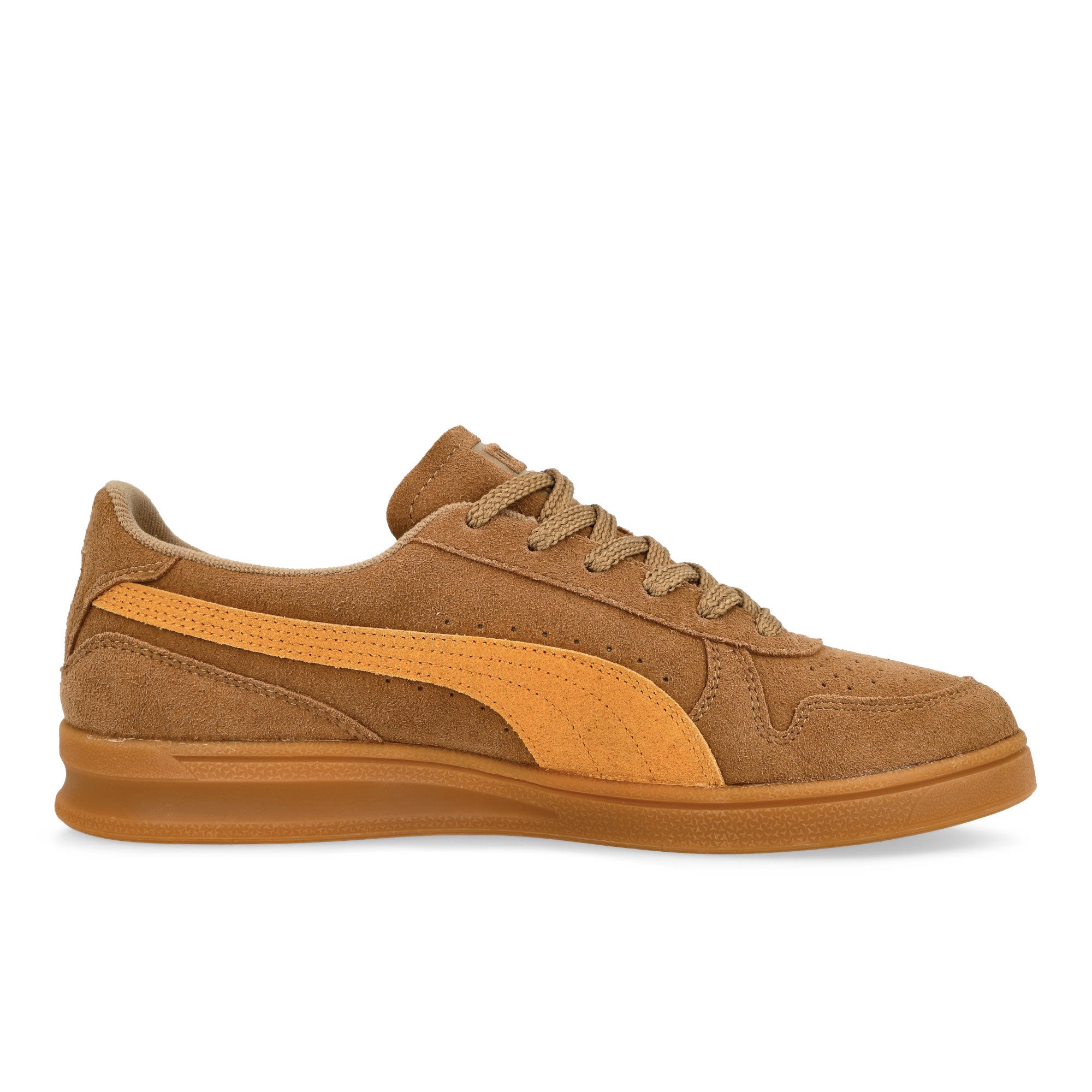 Puma Indoor R-Suede Chocolate Chip - Sport Yellow Low Top Sneakers Silhouette | Overkill