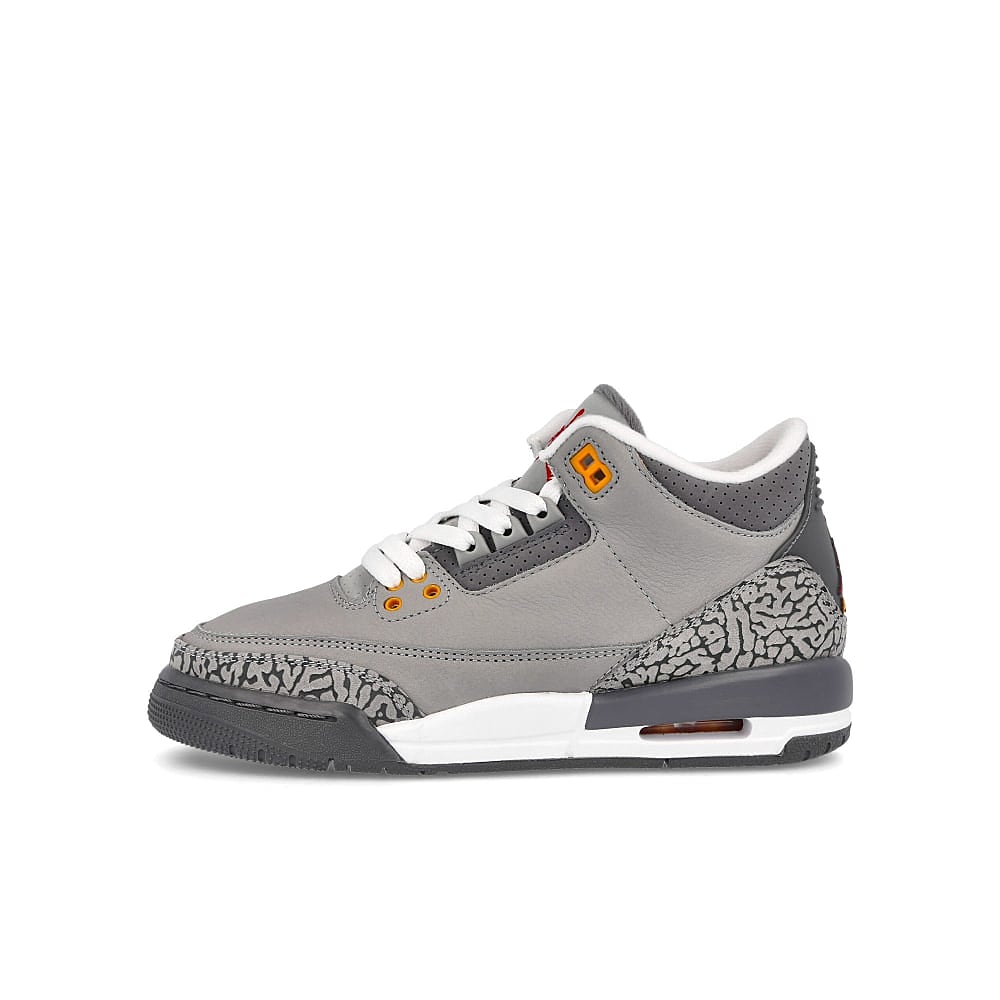 Jordan Air Jordan 3 Retro GS Silver / Sport Red - Light Graphite - Orange Peel 398614 012 | Overkill