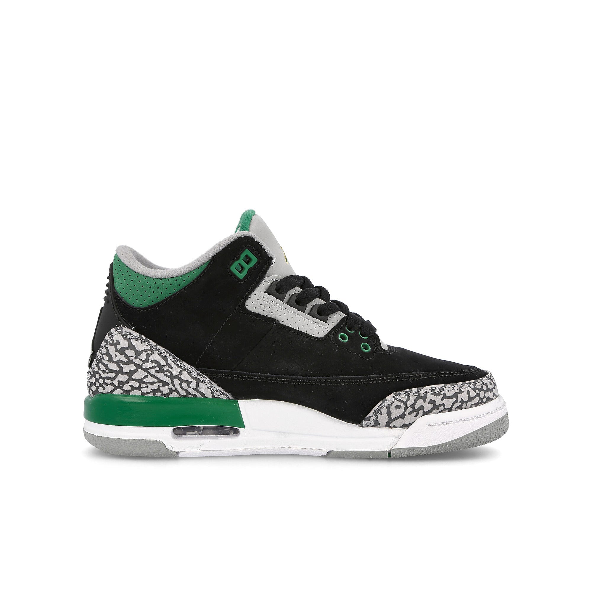 Jordan Air Jordan 3 Retro GS Black / Pine Green - Silver - White Material | Overkill