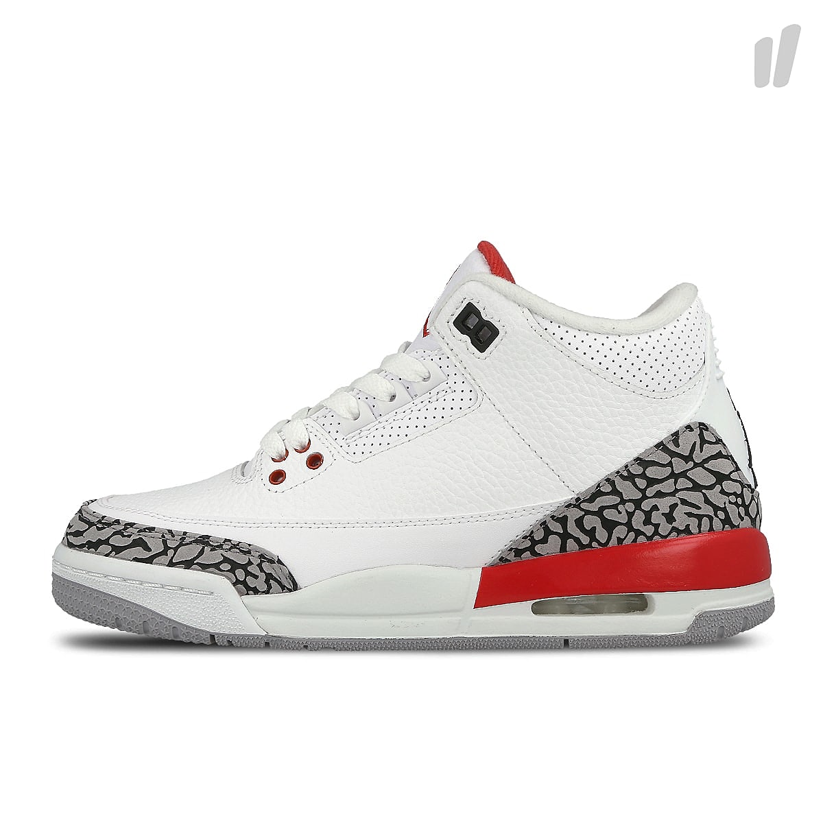Jordan Air Jordan 3 Retro BG "Katrina" White / Fire Red - Cement Grey - Black Sneakers 398614 116 | Overkill