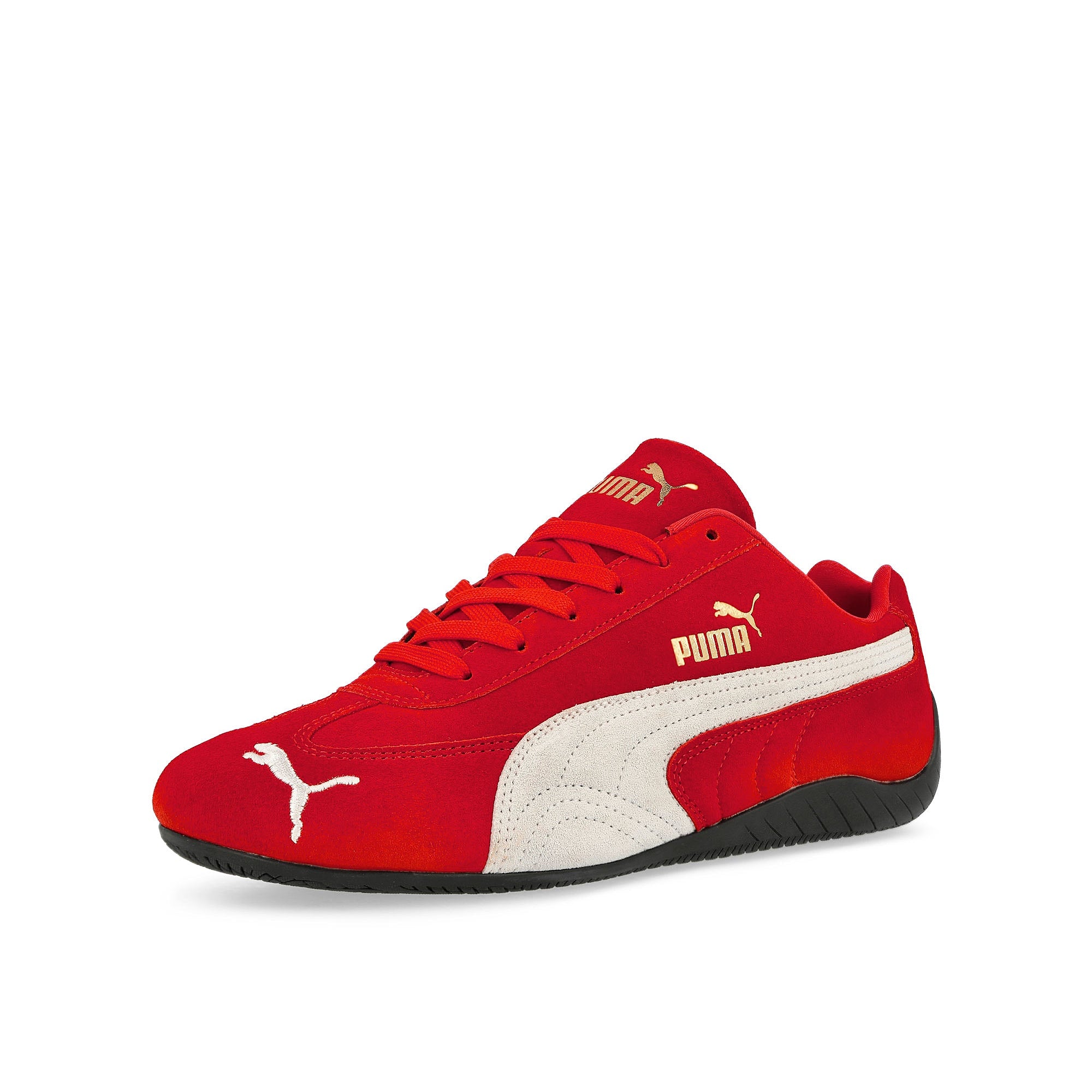 Puma Speedcat OG For All Time Red - Puma White Low Top Sneakers Close Up | Overkill