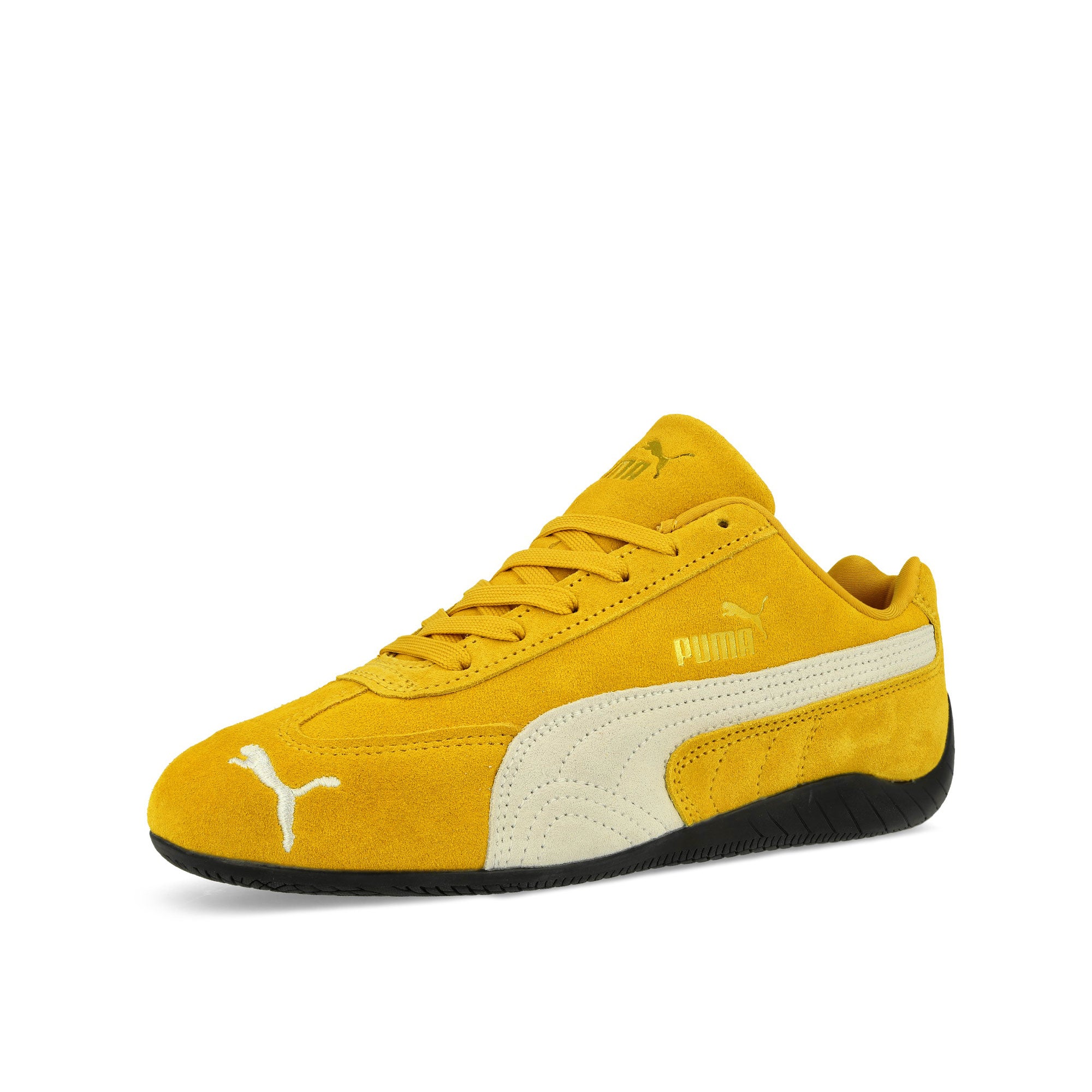 Puma Speedcat OG Archive Gold - PUMA White Low Top Sneakers Close Up | Overkill