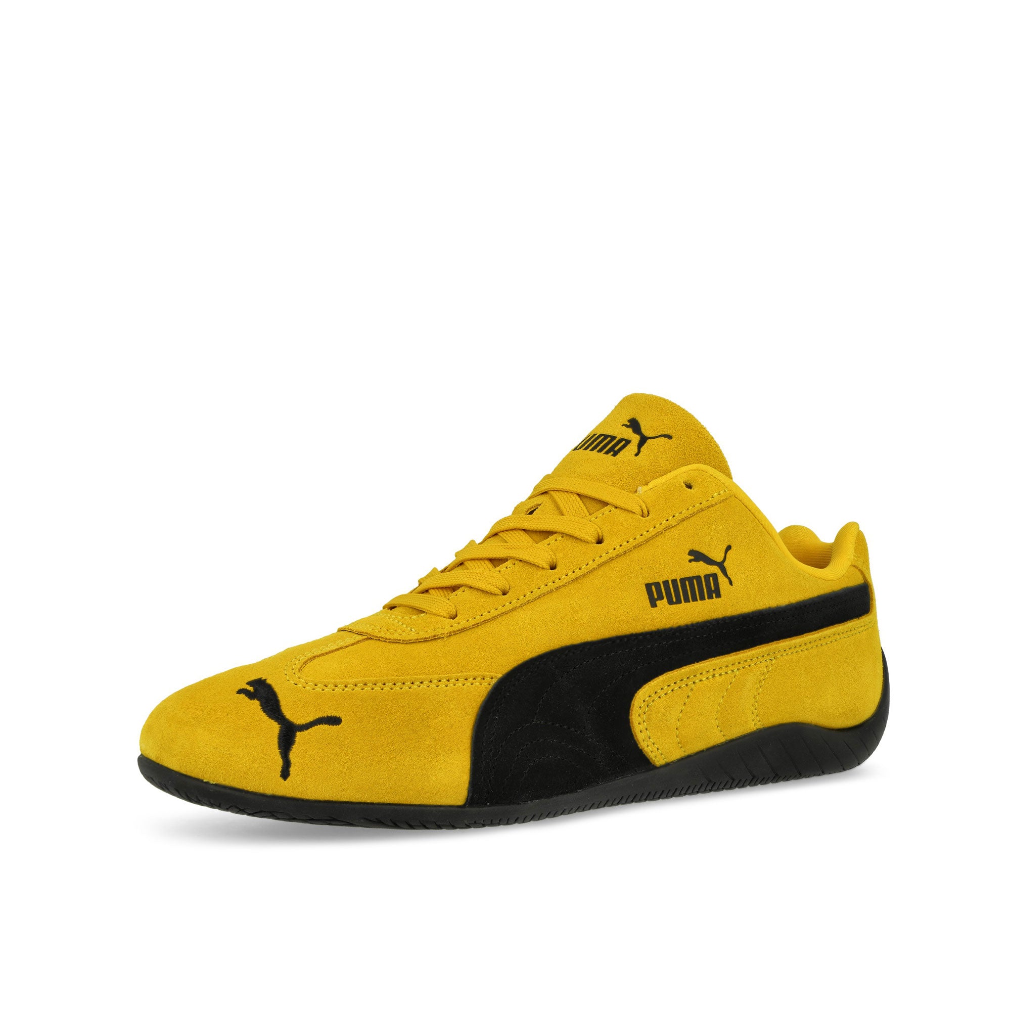 Puma Speedcat OG Pelé Yellow - Puma Black Low Top Sneakers Close Up | Overkill