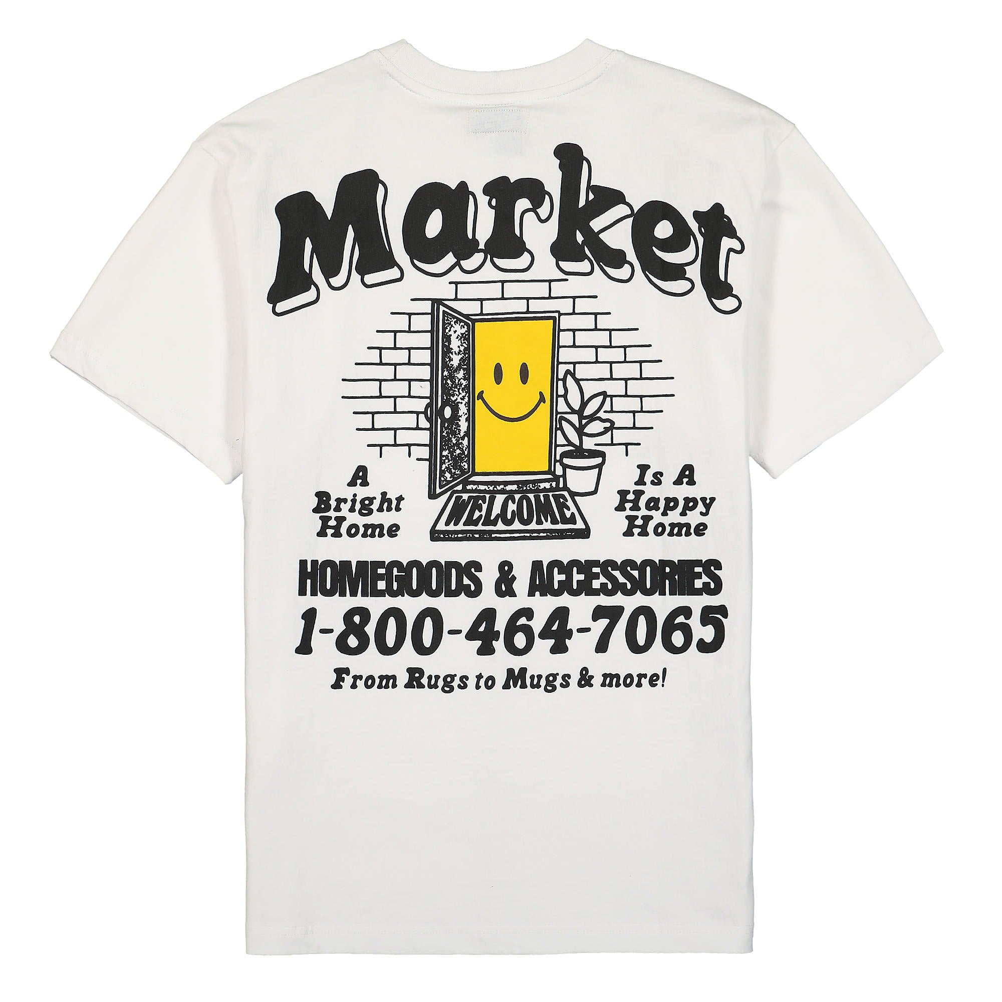 Market Smiley Homegoods T-Shirt White T-Shirts Close-up | Overkill