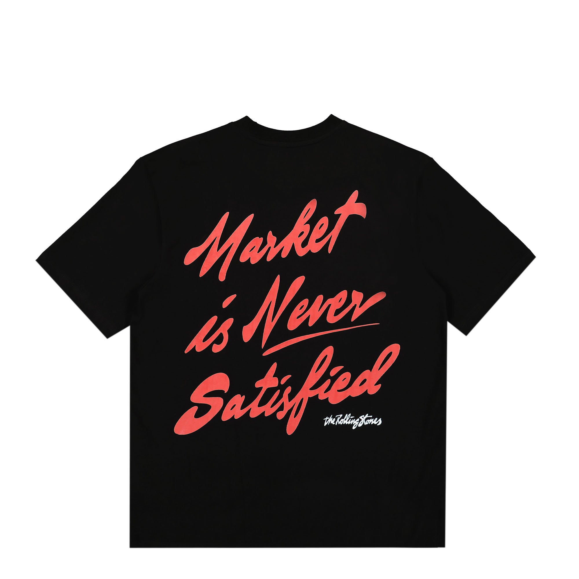 Market Never Satisfied T-Shirt Black T-Shirts Close-up | Overkill
