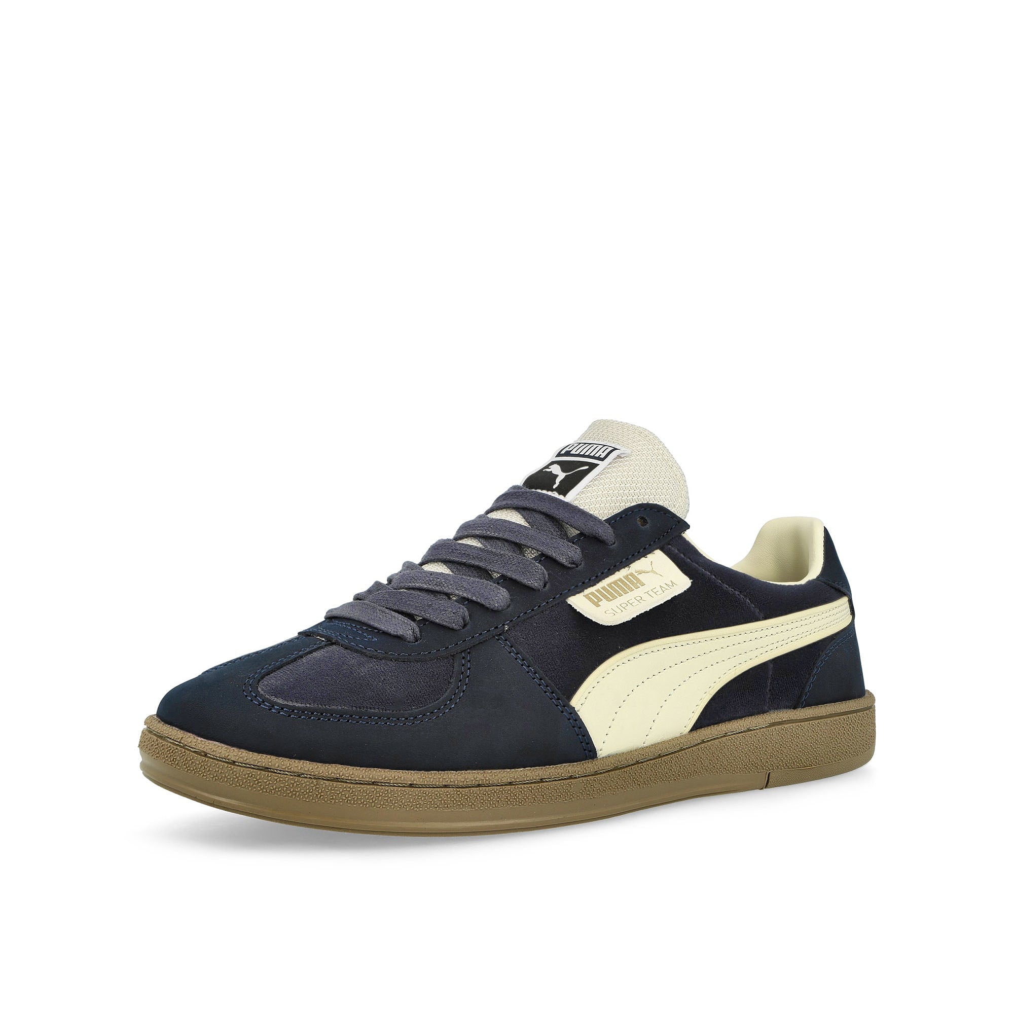 Puma Super Team Velvet Blue Low Top Sneakers Close Up | Overkill