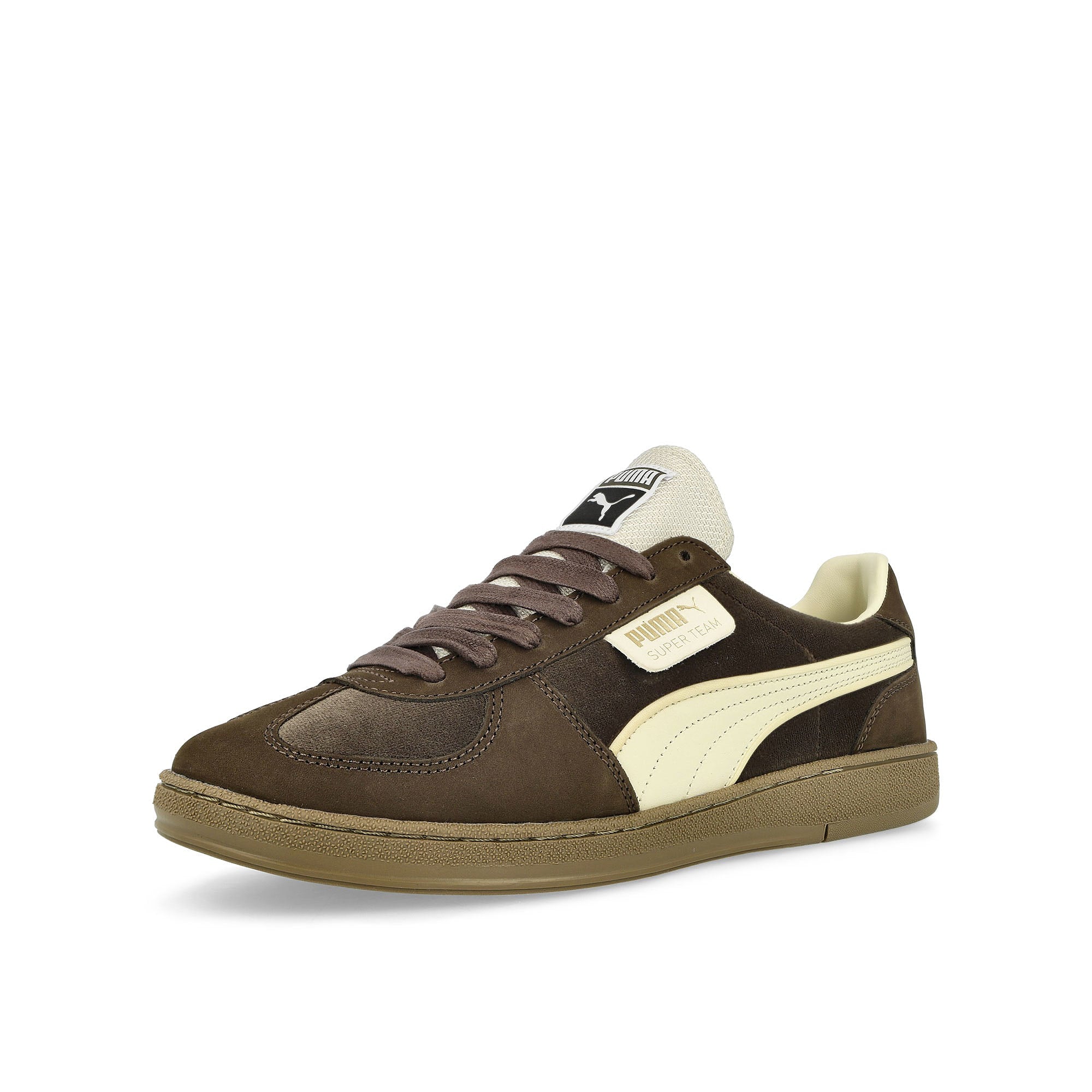 Puma Super Team Velvet Brown Low Top Sneakers Close Up | Overkill
