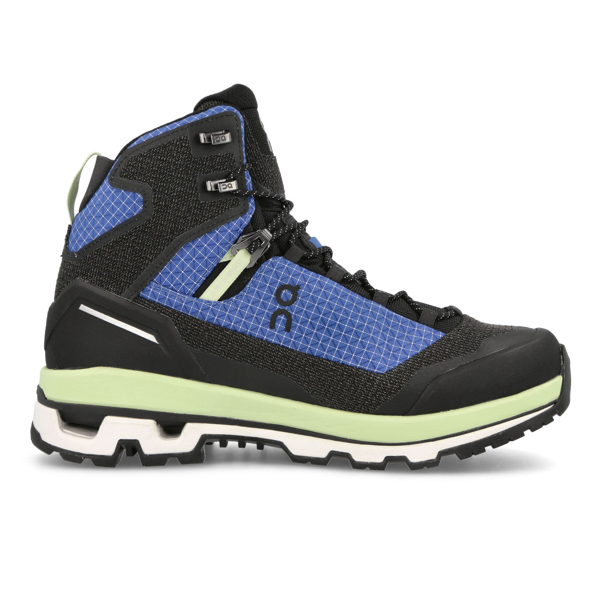 On Cloudalpine Waterproof Cobalt-Limelight Low Top Sneakers Silhouette | Overkill