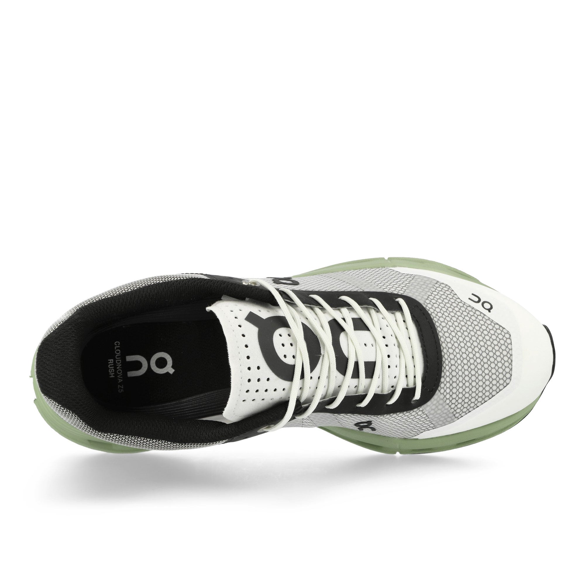 On Cloudnova Z5 Rush Black / White Low Top Sneakers Detail View 1 | Overkill