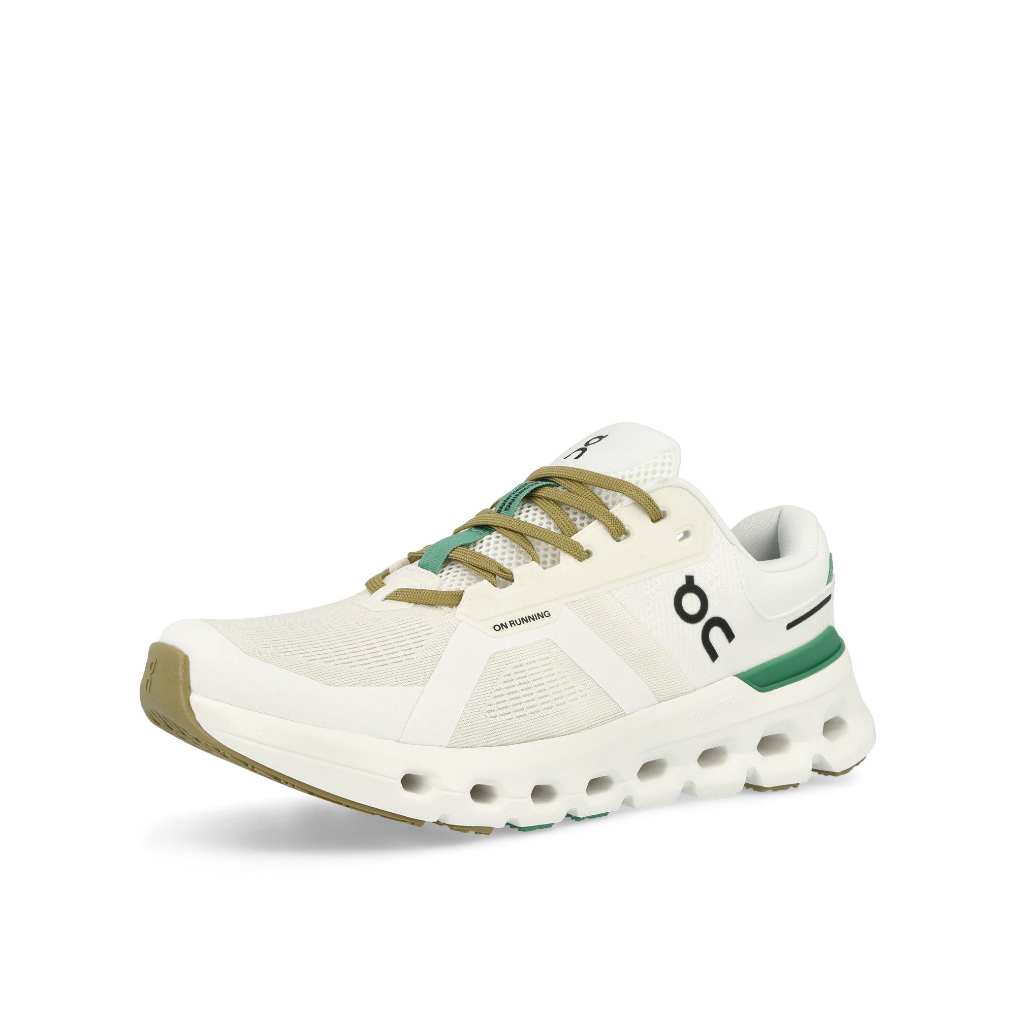 On Cloudrunner 2 Undyed / Green Low Top Sneakers Close Up | Overkill