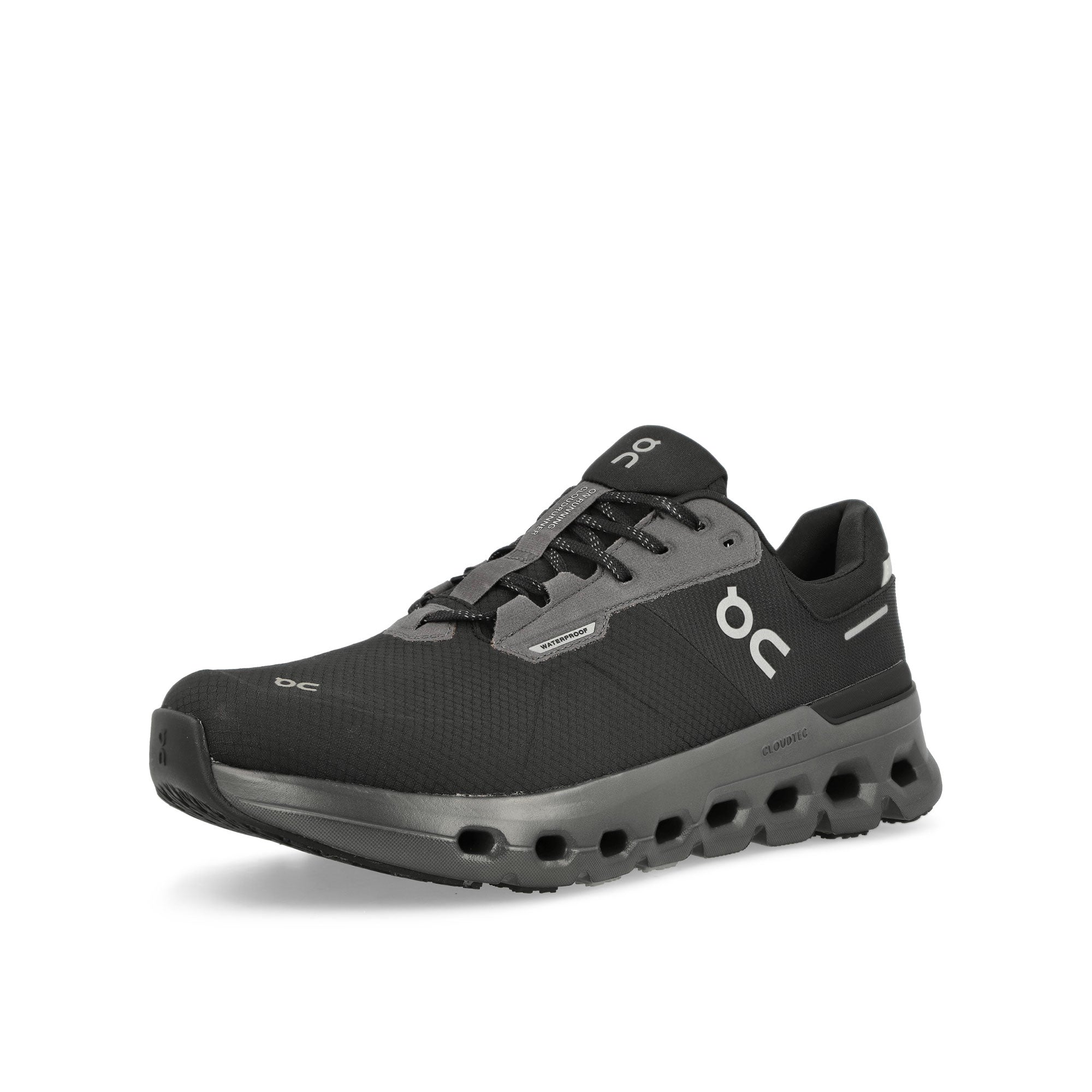 On Cloudrunner 2 Waterproof Magnet / Black Low Top Sneakers Close Up | Overkill