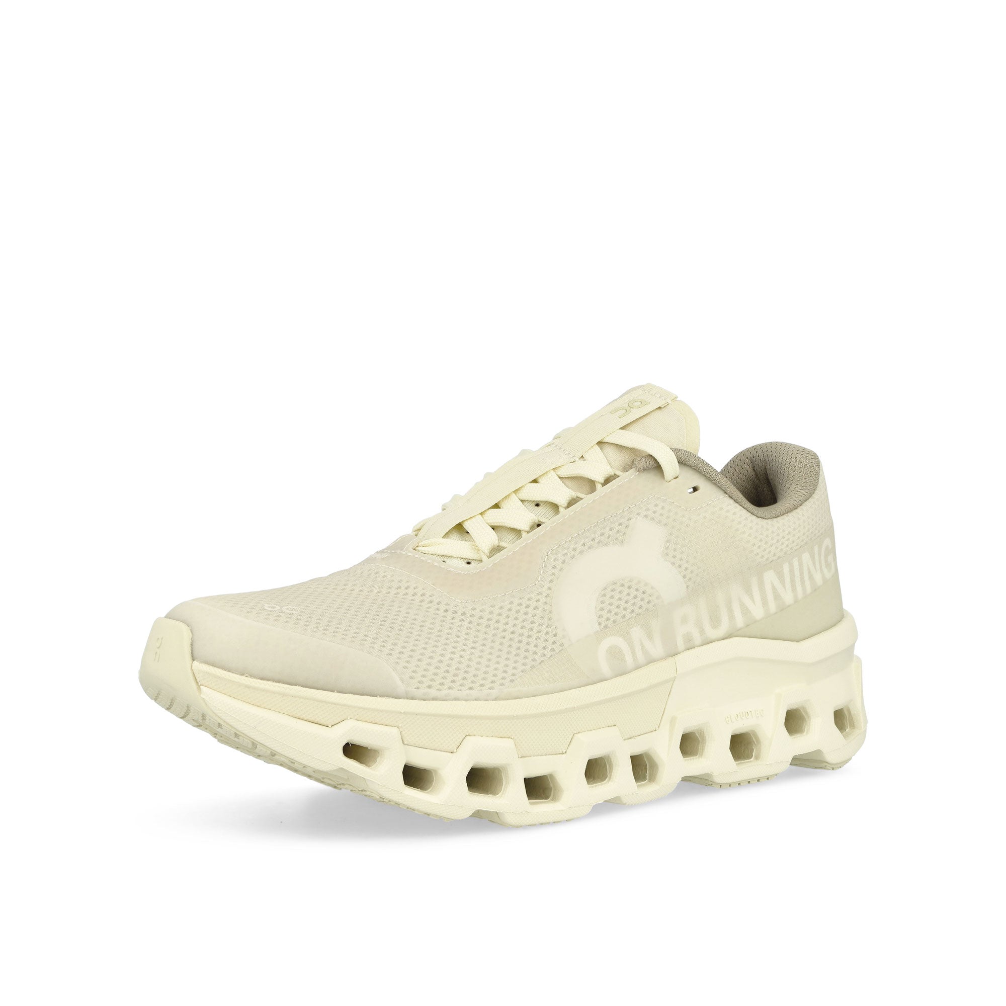 On Cloudmonster 2 Ivory / White Low Top Sneakers Close Up | Overkill