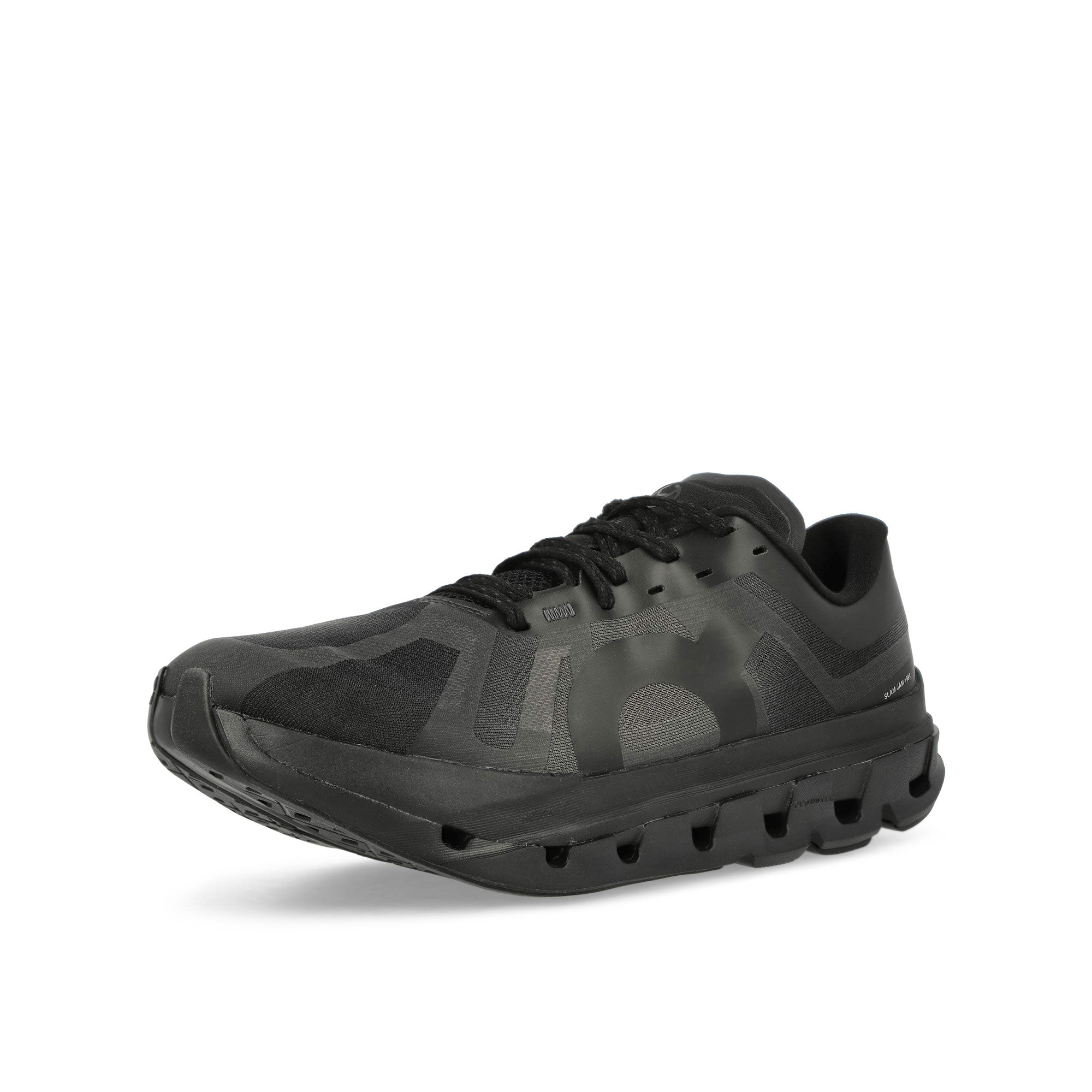 On Cloudflow 5 Gull / Black Low Top Sneakers Close Up | Overkill