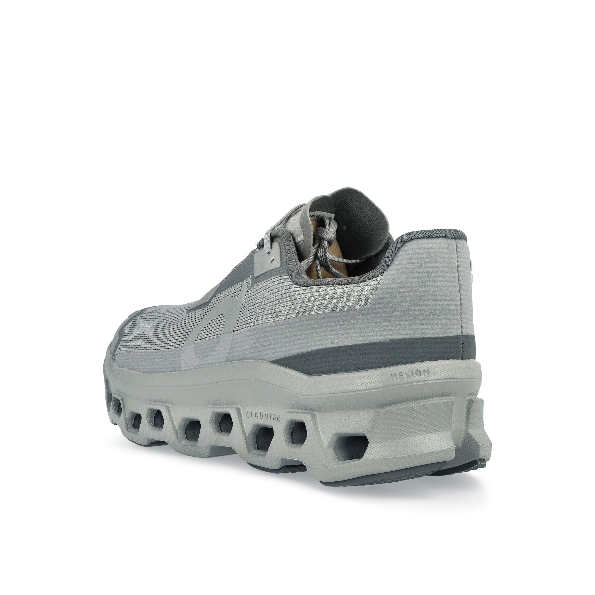 On Cloudmonster Void Alloy / Glacier Low Top Sneakers Close Up | Overkill