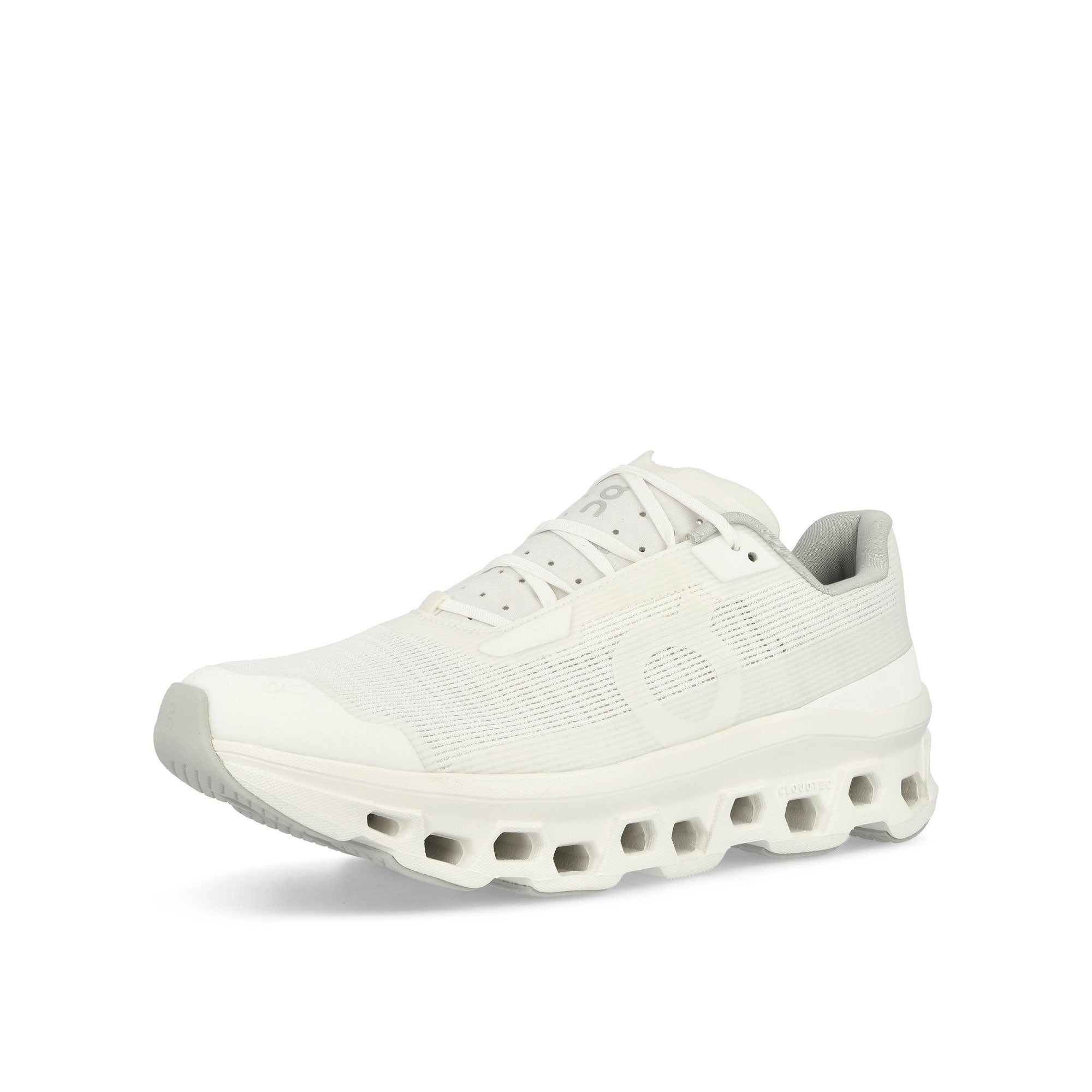 On Cloudmonster Void White / White Low Top Sneakers Detailfoto | Overkill