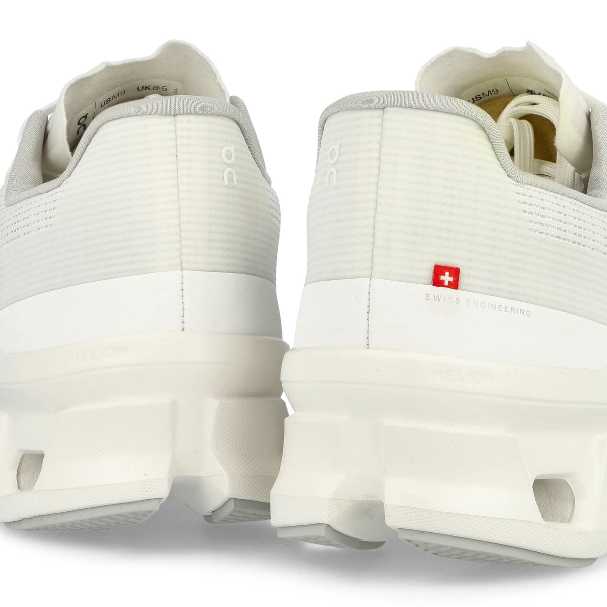 On Cloudmonster Void White / White Low Top Sneakers Detail View 1 | Overkill