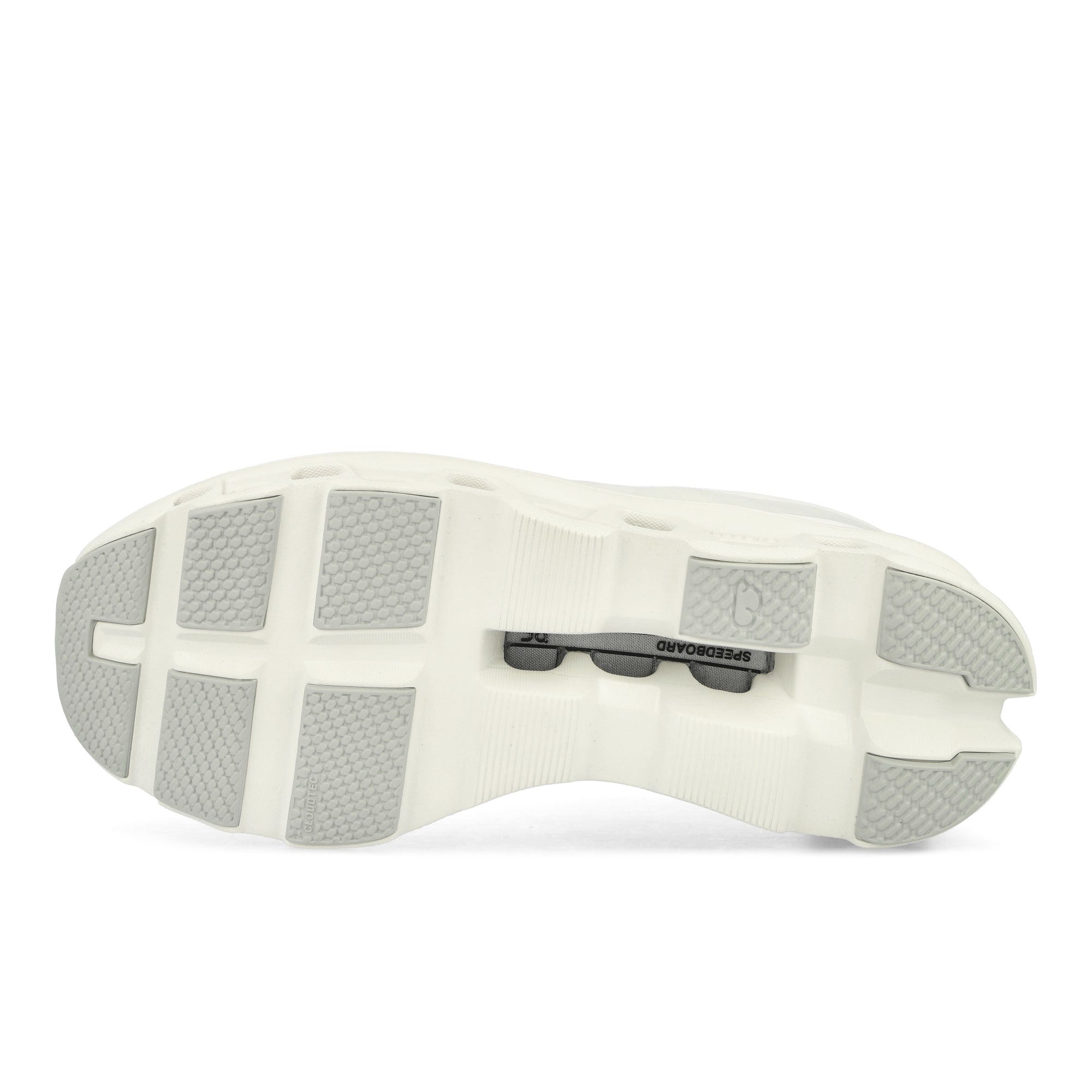 On Cloudmonster Void White / White Low Top Sneakers Detail View 3 | Overkill