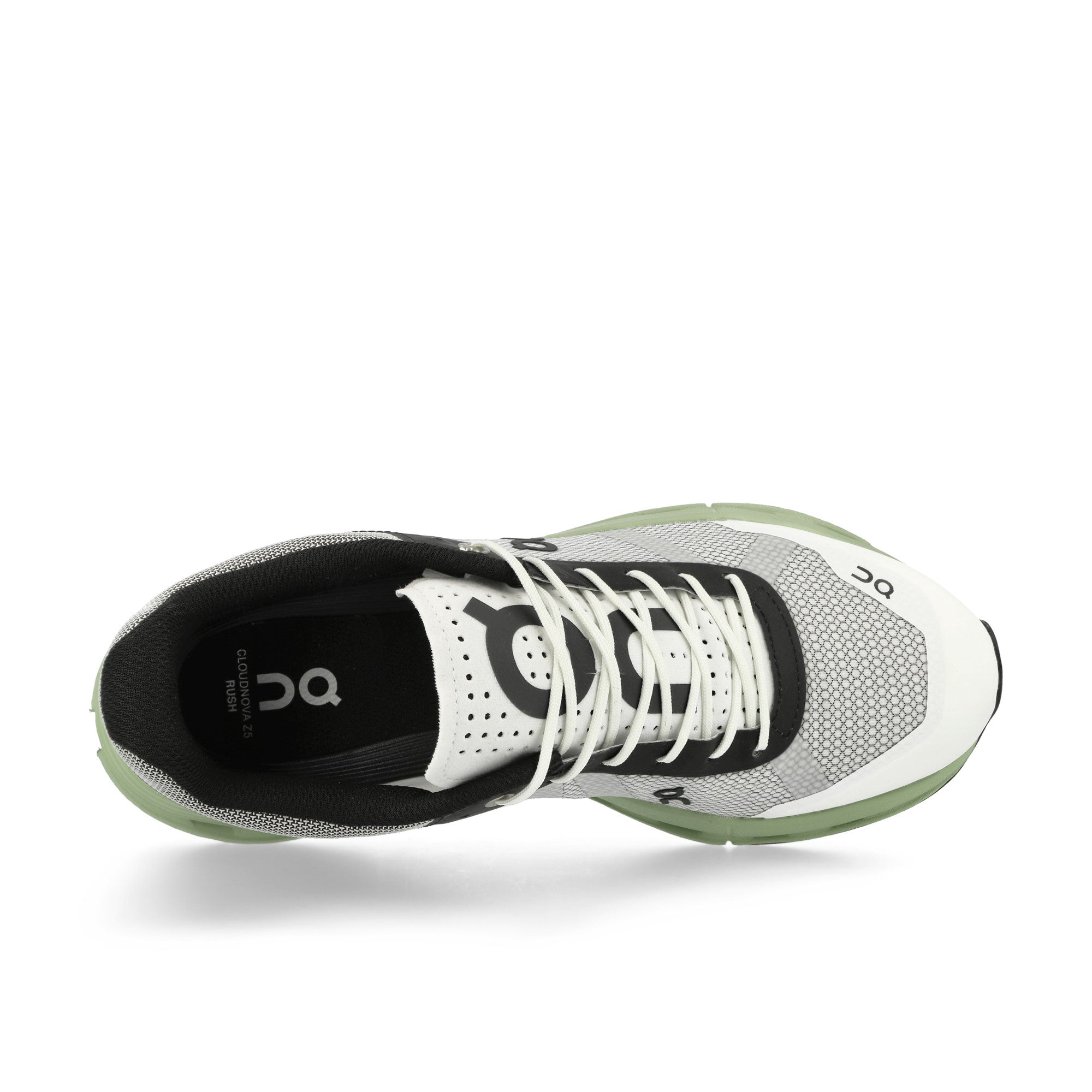 On Cloudnova Z5 Rush Black / White Low Top Sneakers Detail View 1 | Overkill