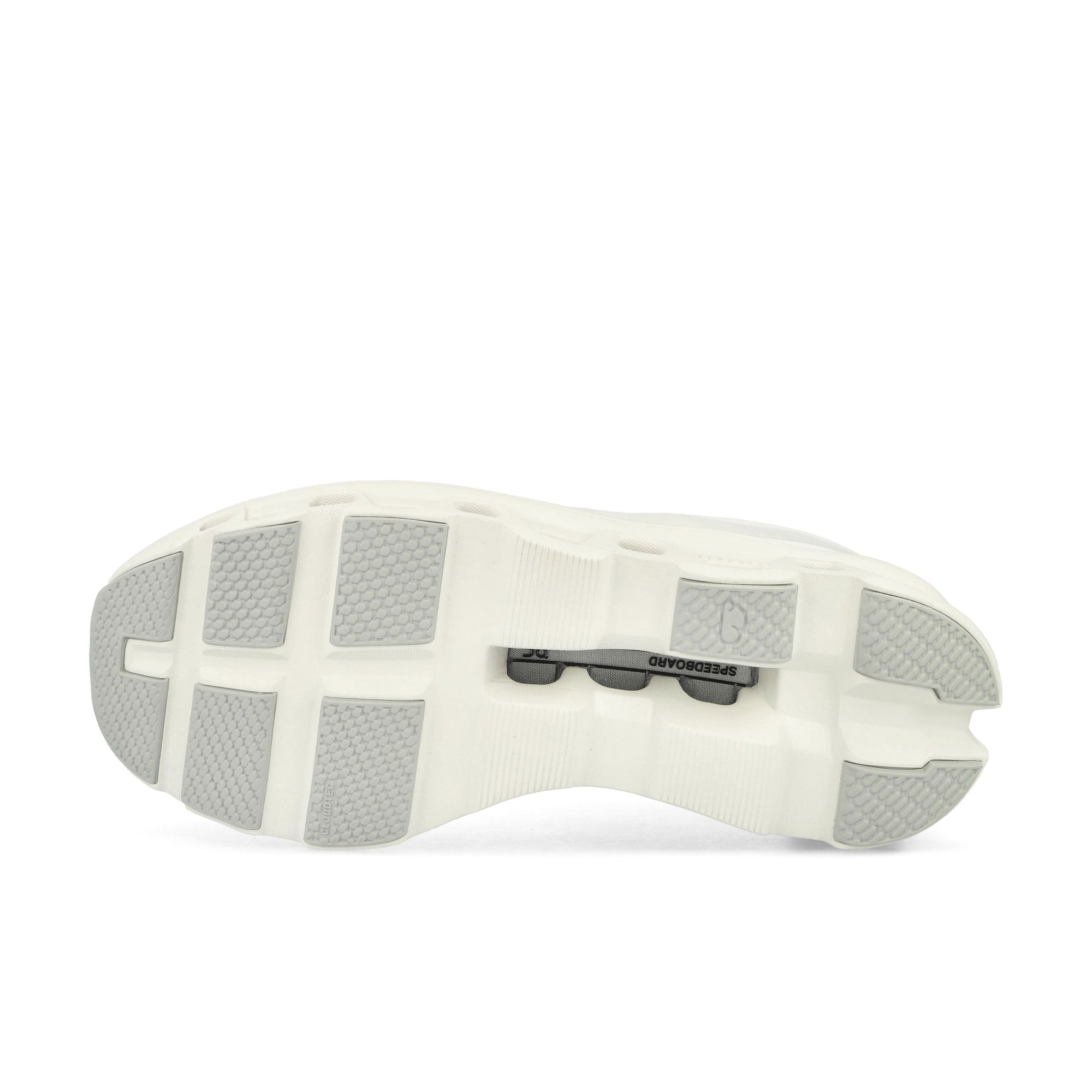 On Cloudmonster Void White / White Low Top Sneakers Detail View 3 | Overkill