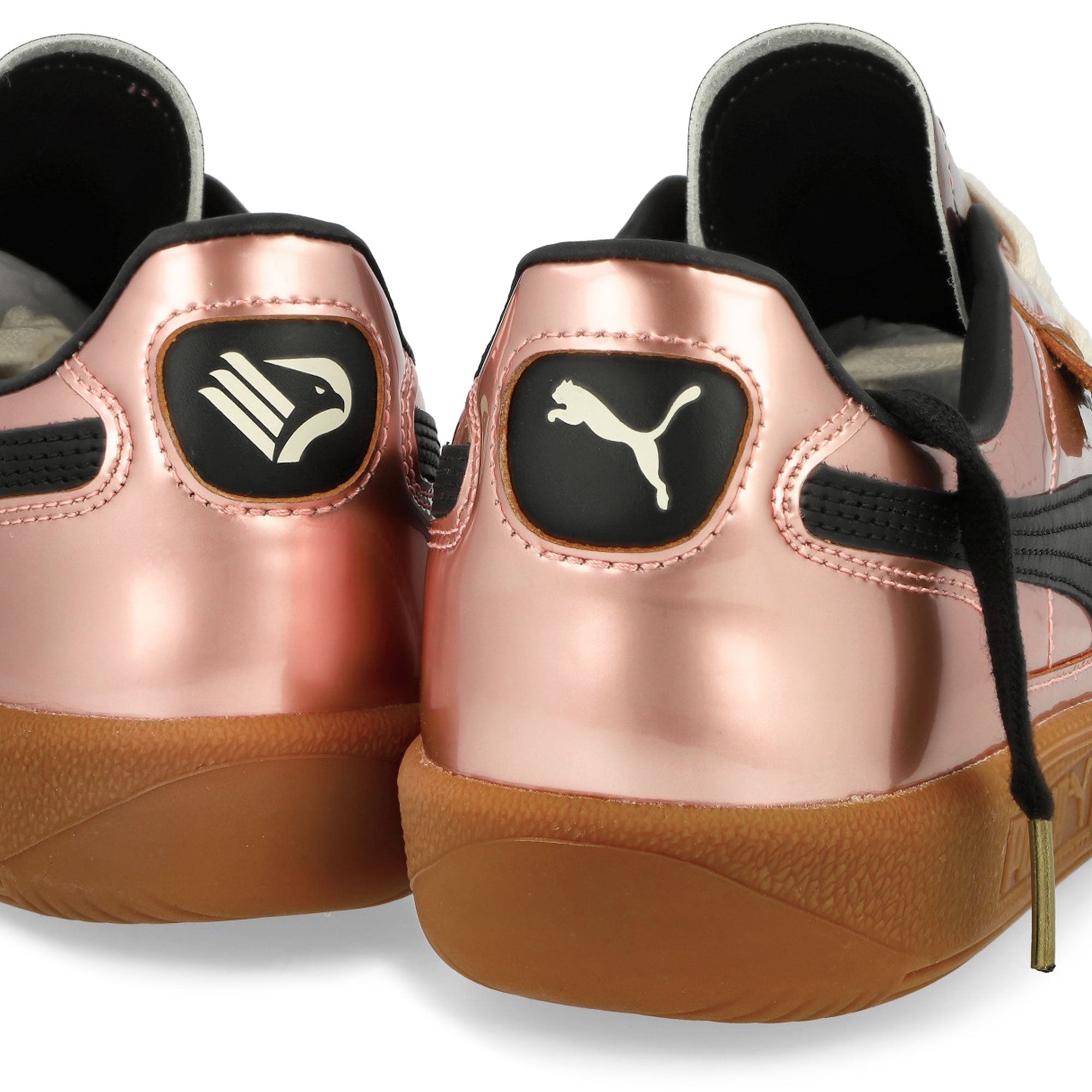 Puma Palermo Metallic Bright Pink-PUMA Black-Gum Low Top Sneakers Detailfoto | Overkill