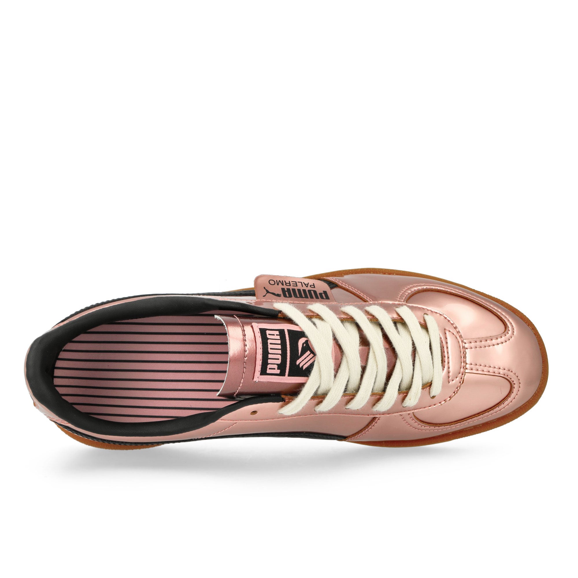 Puma Palermo Metallic Bright Pink-PUMA Black-Gum Low Top Sneakers Detail View 1 | Overkill