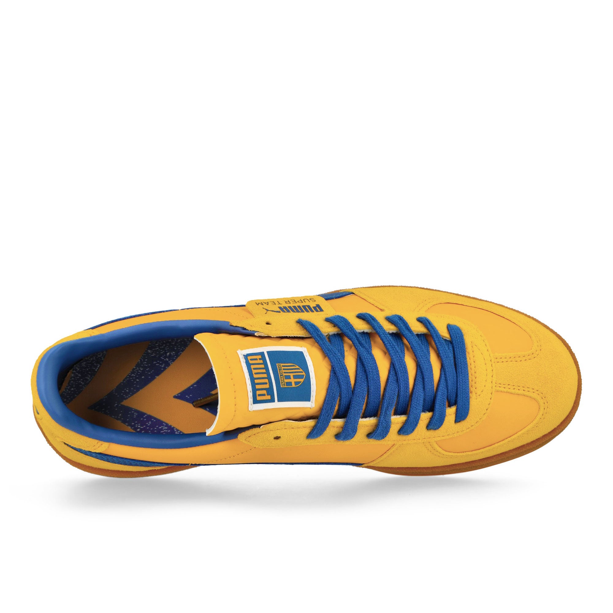 Puma Super Team Sport Yellow-Vivid Blue Low Top Sneakers Detail View 1 | Overkill