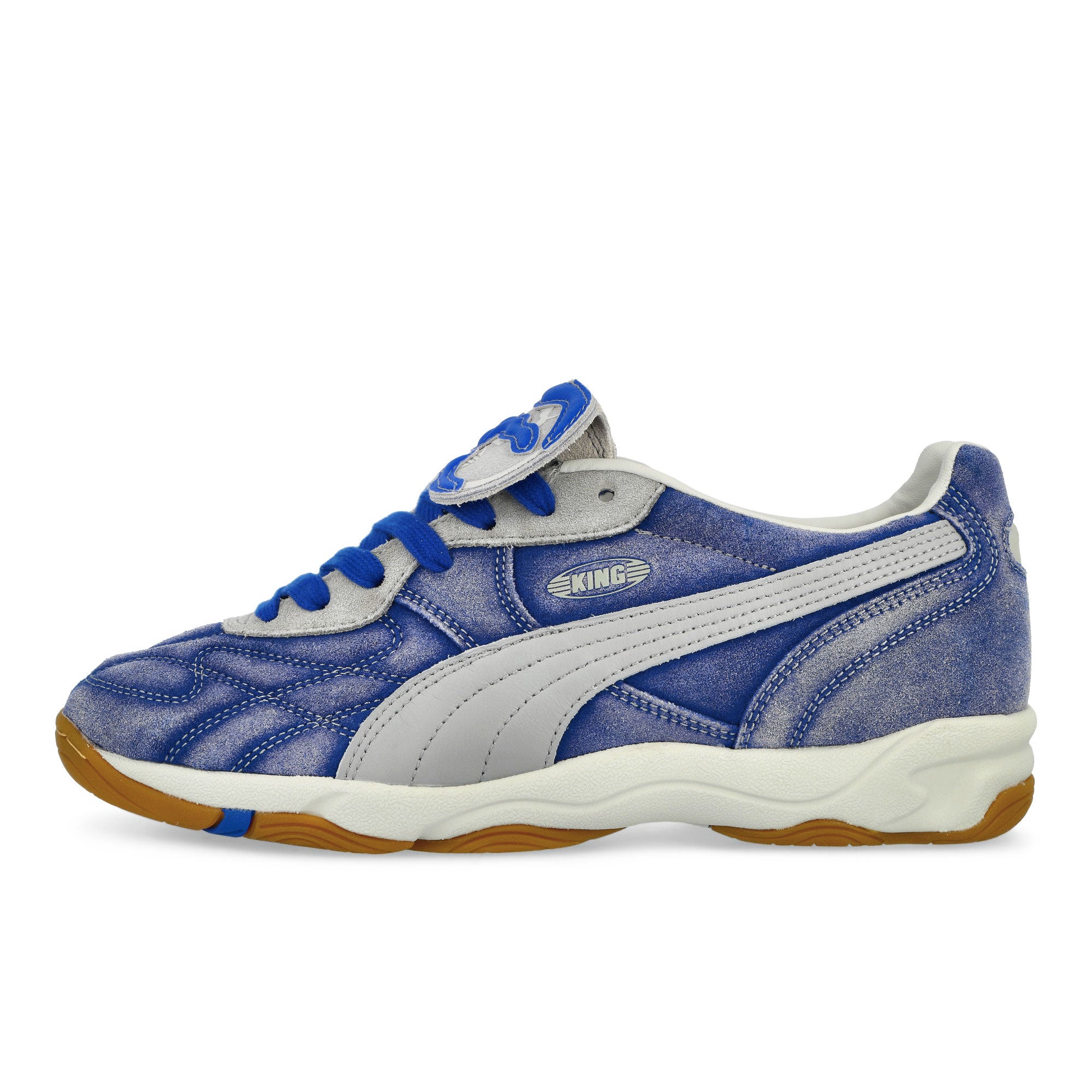 Puma King Indoor Dart Blue - Gray Fog Low Top Sneakers 401180 01 | Overkill