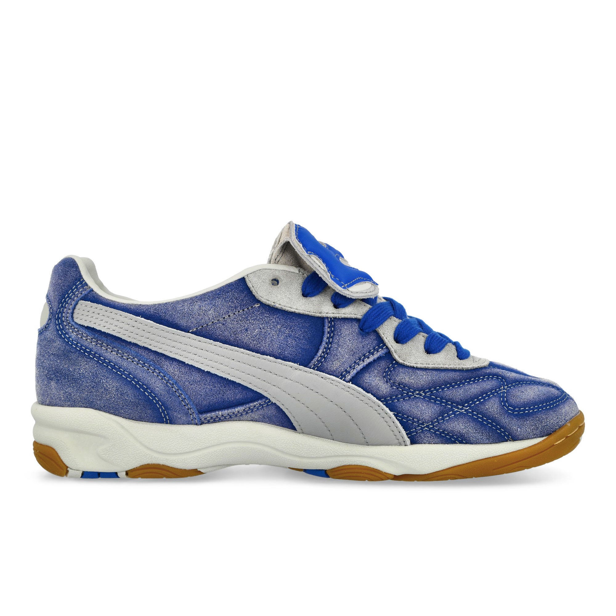 Puma King Indoor Dart Blue - Gray Fog Low Top Sneakers Silhouette | Overkill