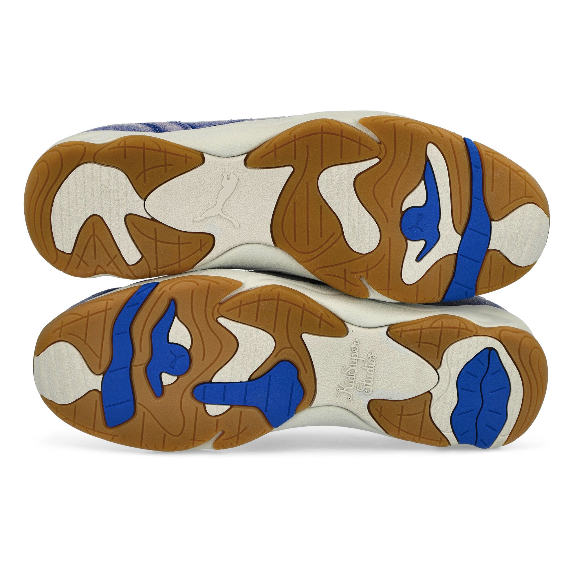 Puma King Indoor Dart Blue - Gray Fog Low Top Sneakers Detail View 2 | Overkill