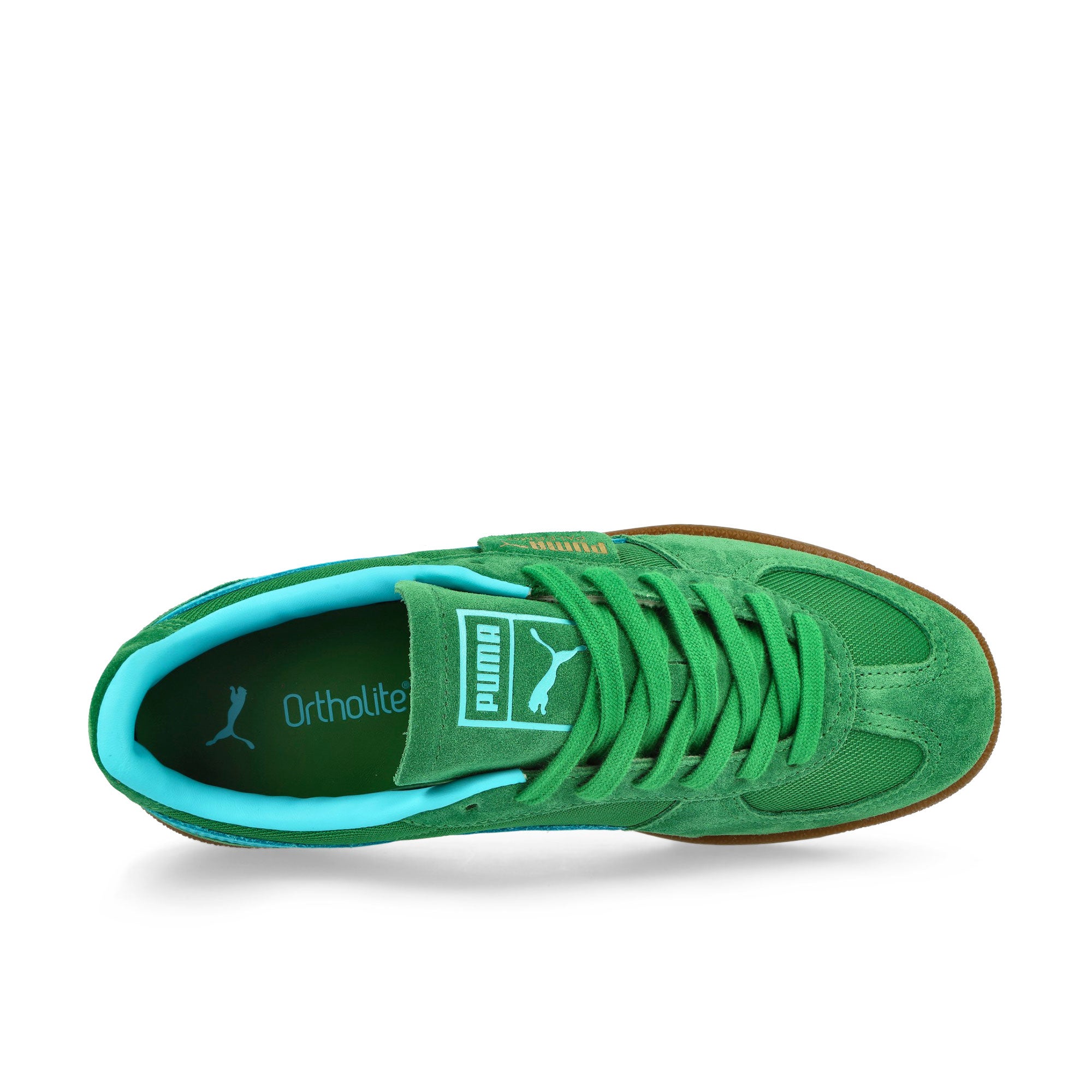 Puma Palermo Vintage Update Archive Green / Bright Aqua Low Top Sneakers Detailfoto | Overkill