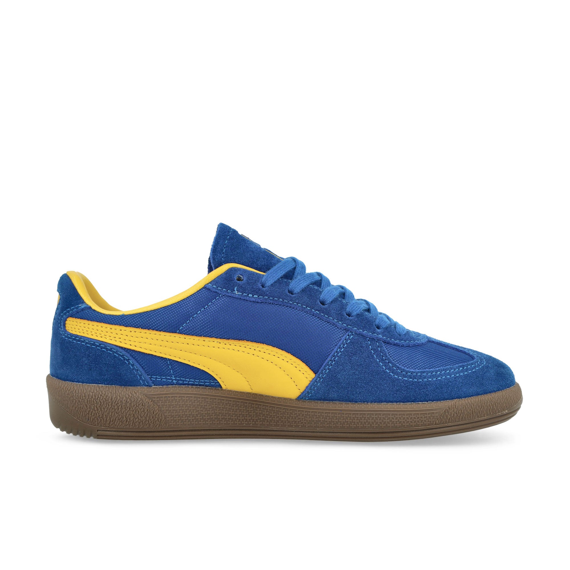 Puma Palermo Vintage Update Vivid Blue / Sunny Yellow Low Top Sneakers Silhouette | Overkill