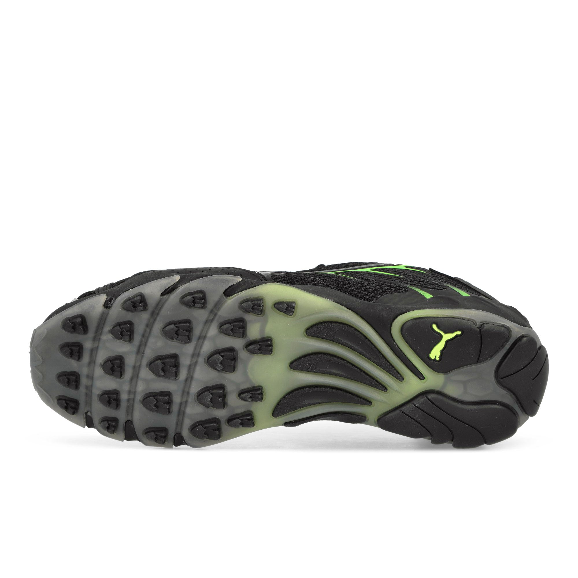 Puma Inhale PUMA Black-Green Glare Low Top Sneakers Detail View 1 | Overkill