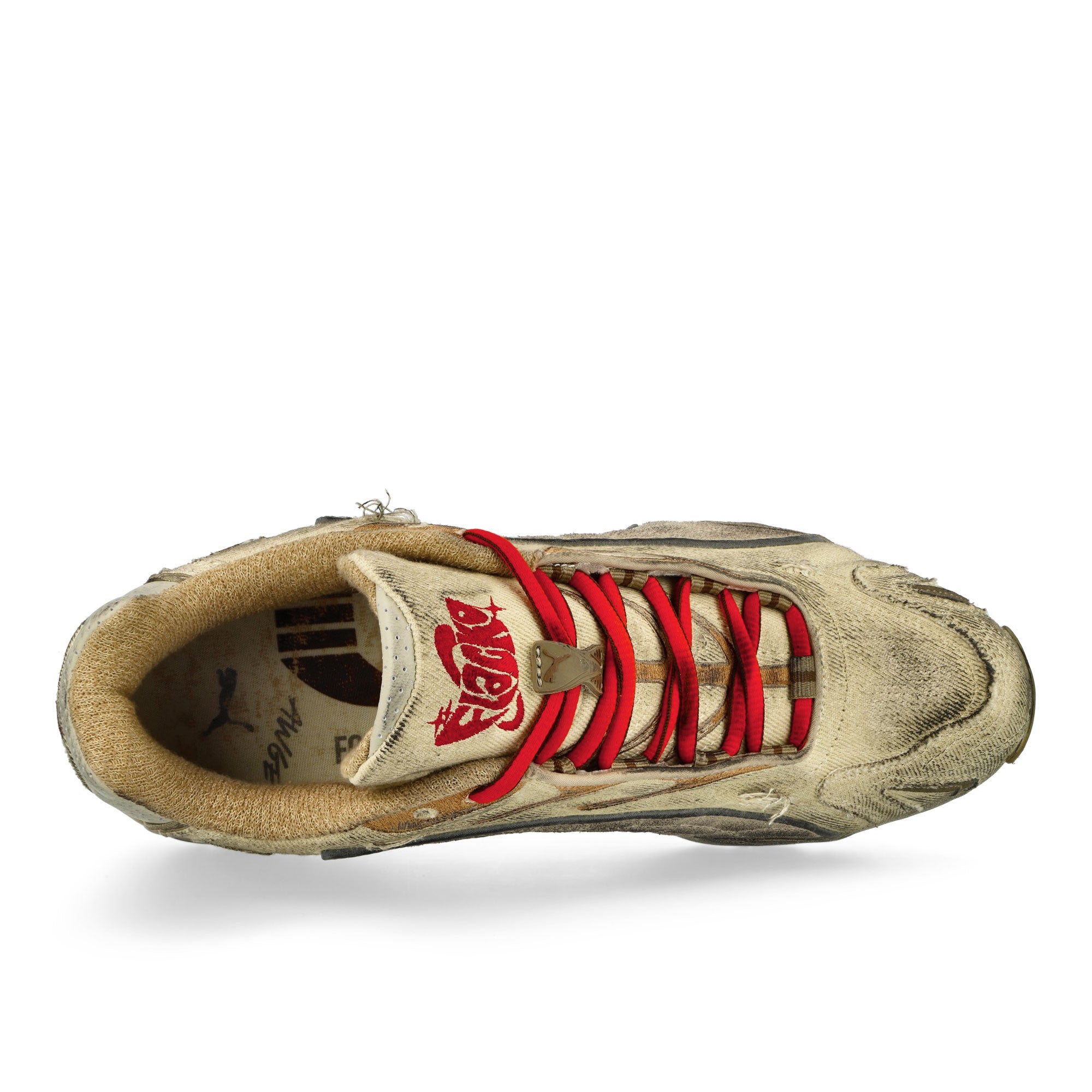 Puma Inhale Distressed Alpine Snow - Puma Silver Low Top Sneakers Detailfoto | Overkill