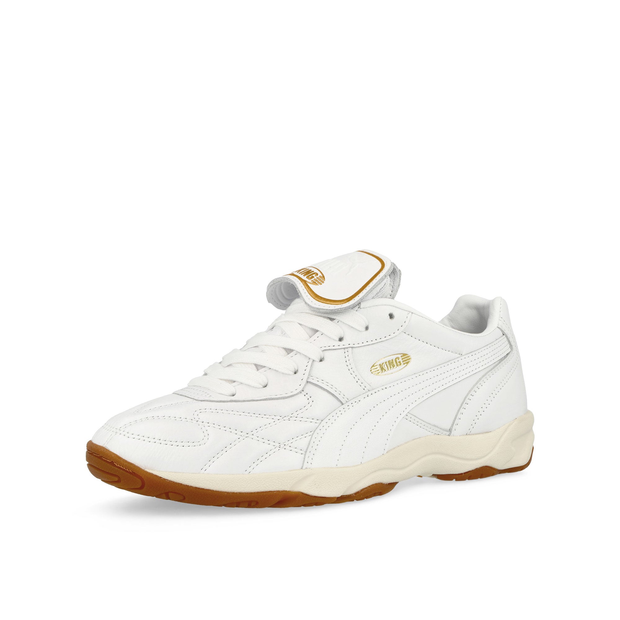 Puma King Indoor Puma White - Frosted Ivory Low Top Sneakers Close Up | Overkill
