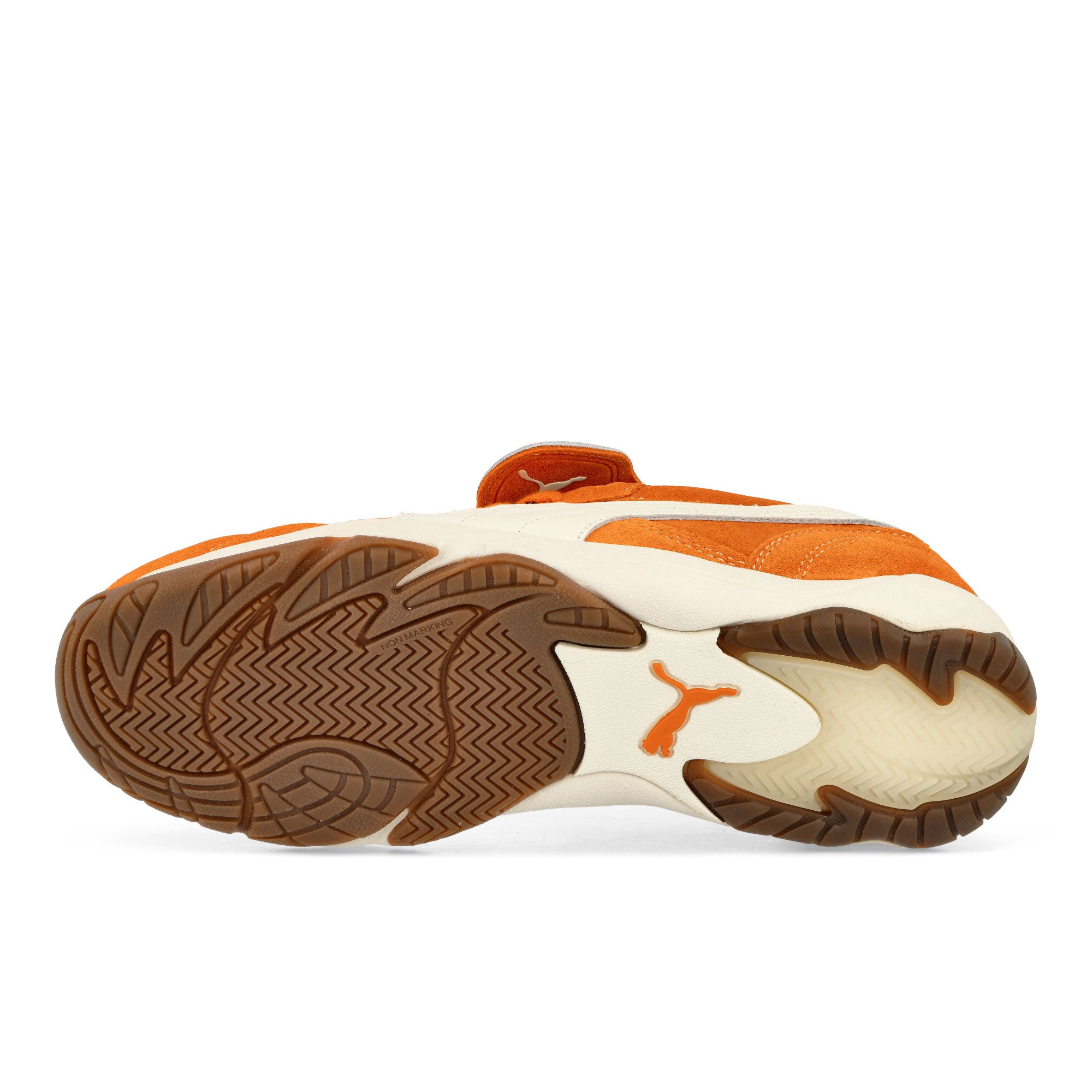 Puma King Indoor Royalty Maple Syrup / Frosted Ivory Low Top Sneakers Detail View 1 | Overkill