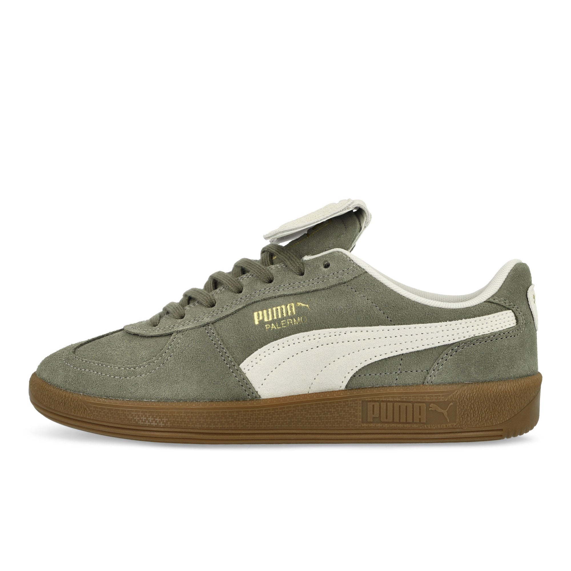 Puma Palermo Premium Suede Velvet Moss - Warm White Low Top Sneakers 402350 02 | Overkill