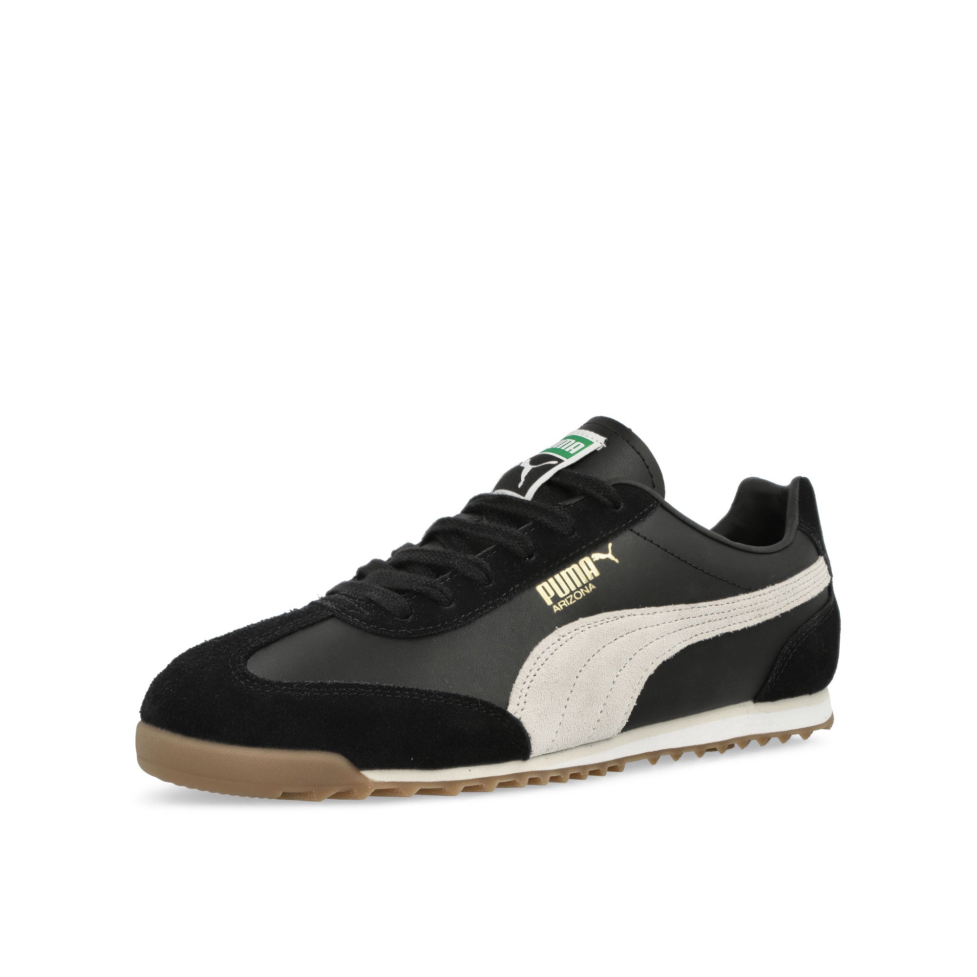 Puma Arizona Retro Puma Black - Warm White Low Top Sneakers Close Up | Overkill