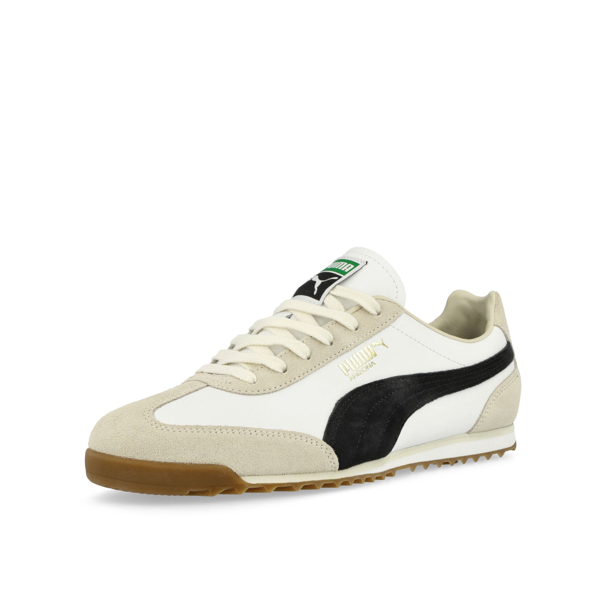 Puma Arizona Retro Puma White - Puma Black Low Top Sneakers Close Up | Overkill