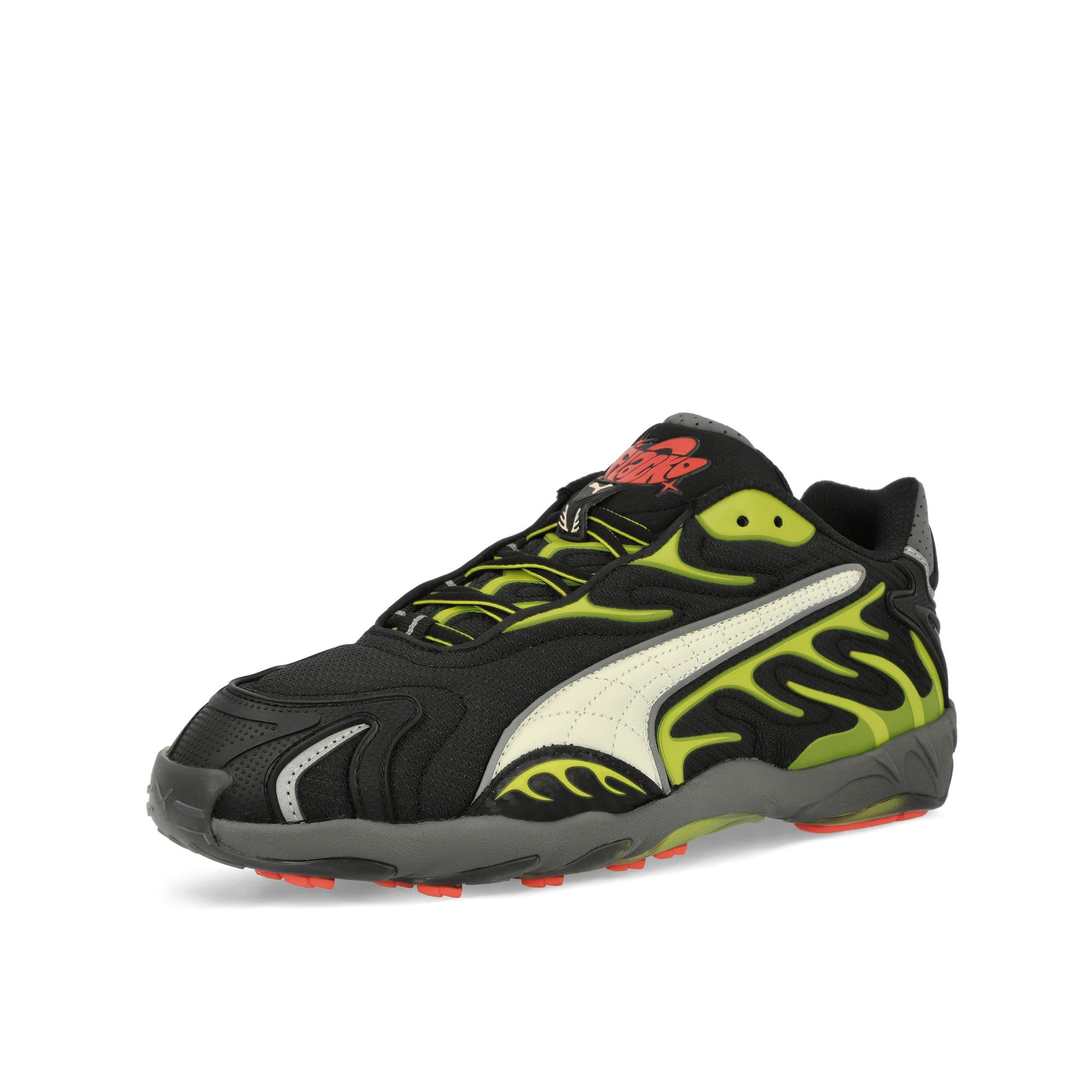 Puma Inhale Mesh Puma Black-Warm White-Lime Pow Low Top Sneakers Close Up | Overkill