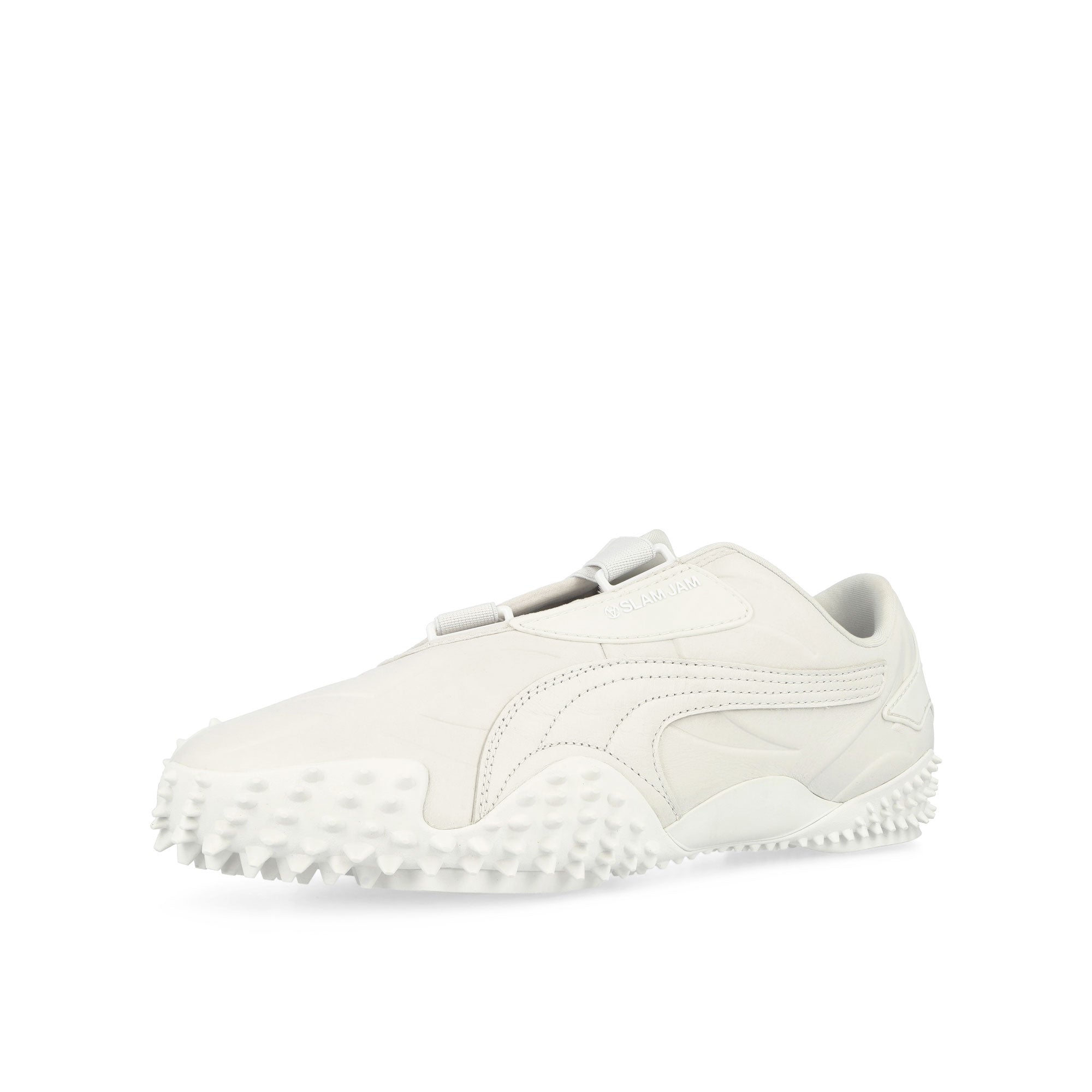 Slam Jam x Puma Mostro Deboss Puma White - White Glow Low Top Sneaker 403264 02 Close-up | Overkill