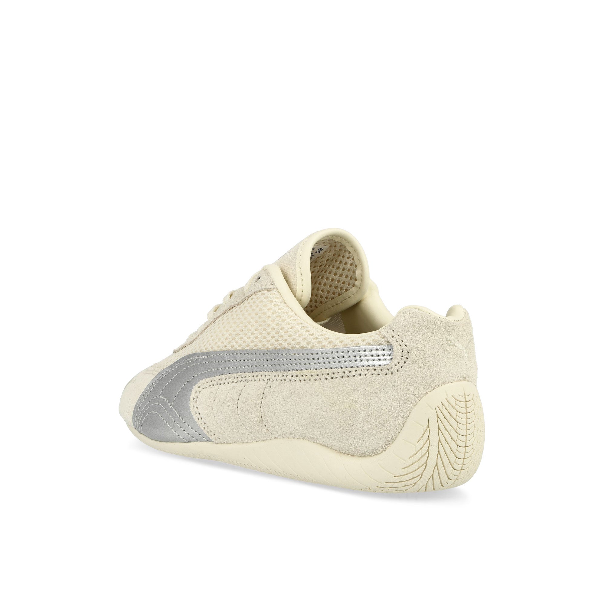 Puma Speedcat Premium Frosted Ivory - Matte Silver Low Top Sneakers Close Up | Overkill
