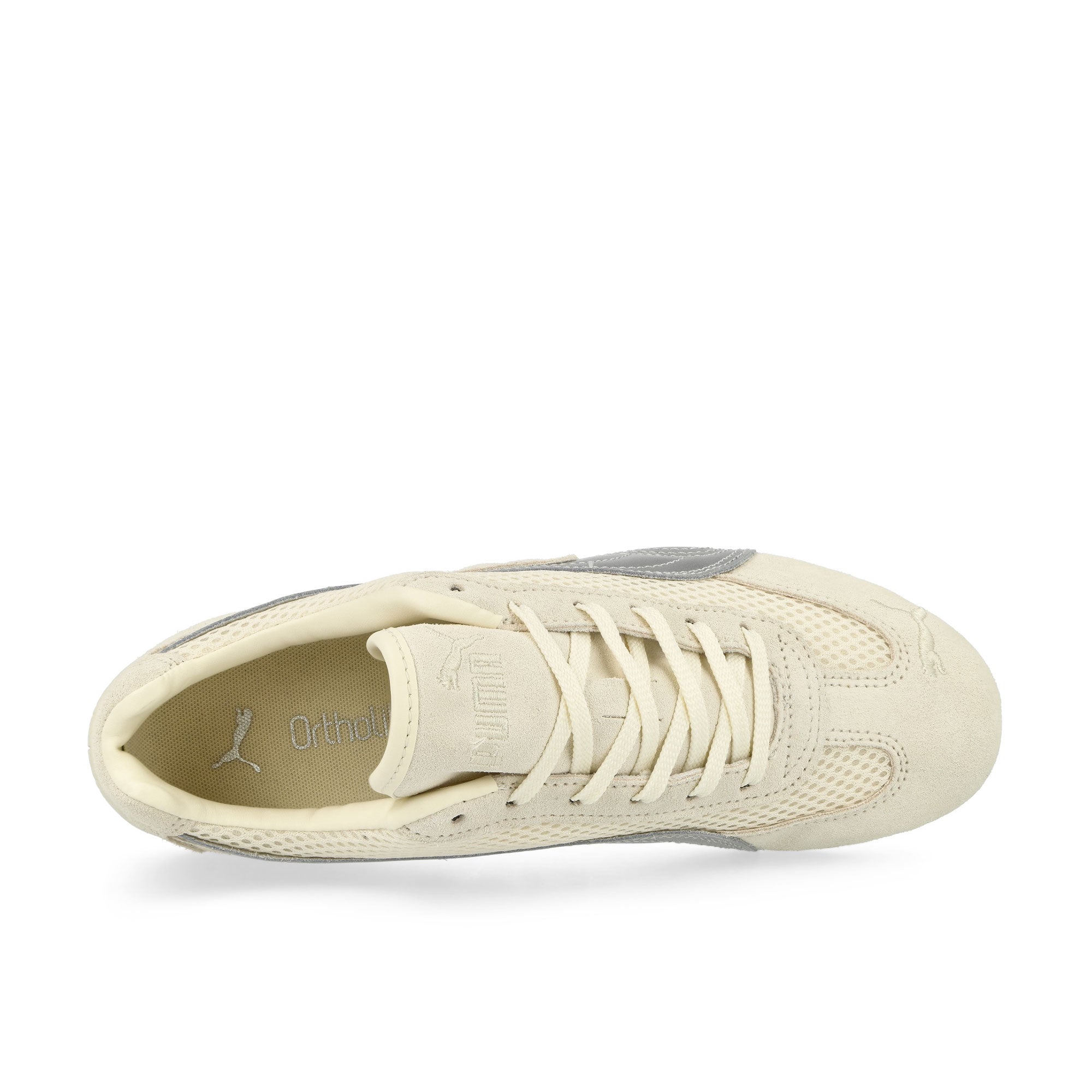 Puma Speedcat Premium Frosted Ivory - Matte Silver Low Top Sneakers Detail View 1 | Overkill